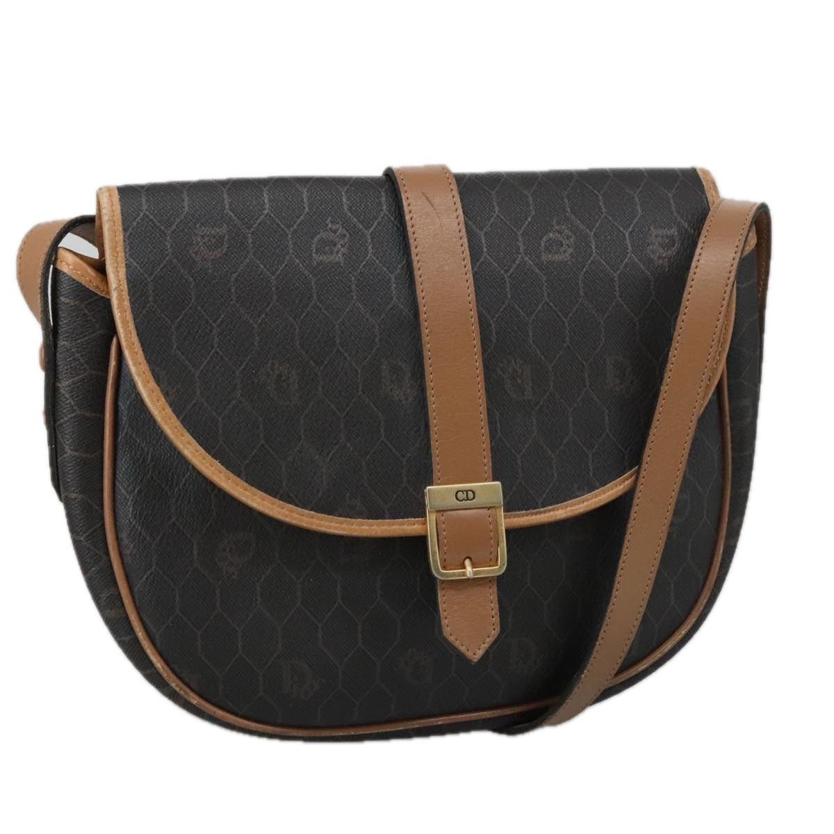 Dior DIOR Honeycomb Canvas Shoulder Bag Pvc Leather Black Size ONE SIZE - 1 Thumbnail
