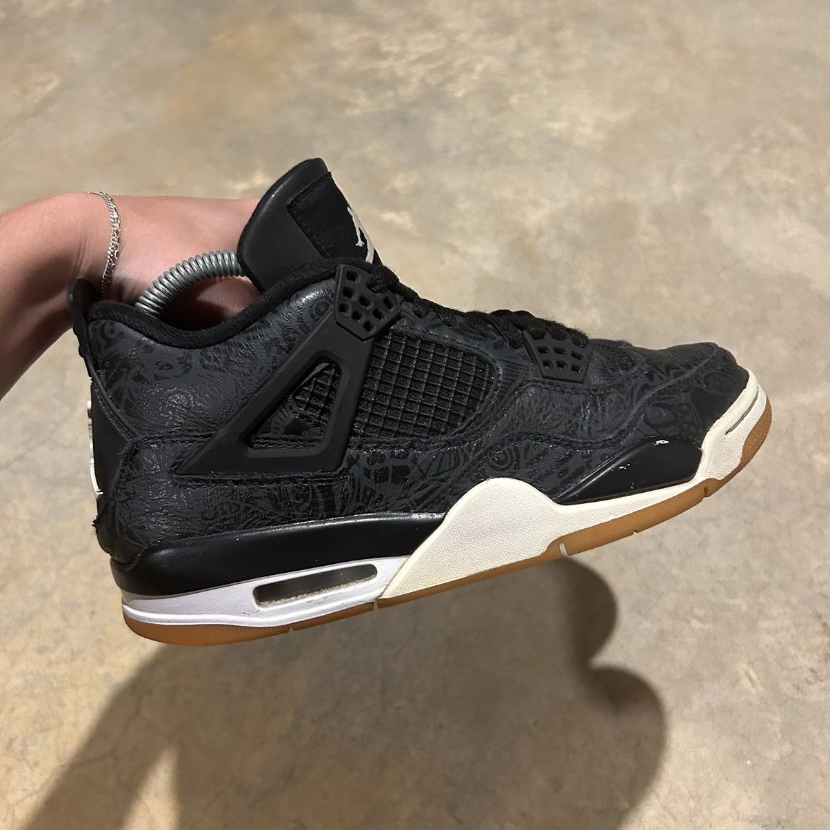 Jordan Brand Air Jordan 4 Retro Laser Black Gum 2019 US 7.5 Size US 7.5 / EU 40-41 - 5 Thumbnail