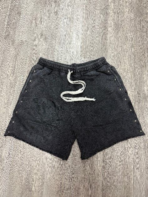 Saint Vanity Saint Vanity Terry Cloth Black Studded Shorts Size US 34 / EU 50 - 1 Preview