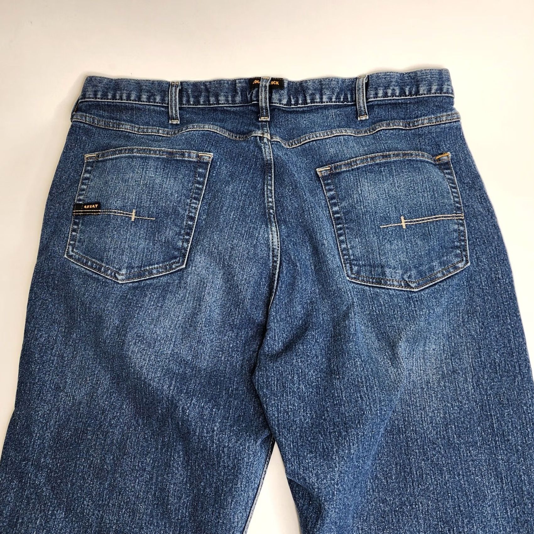 Ariat Ariat Rebar M4 Relaxed Boot Jeans Blue Denim Loop Lock Workwear 42 x 32 Mens Size US 42 / EU 58 - 8 Thumbnail
