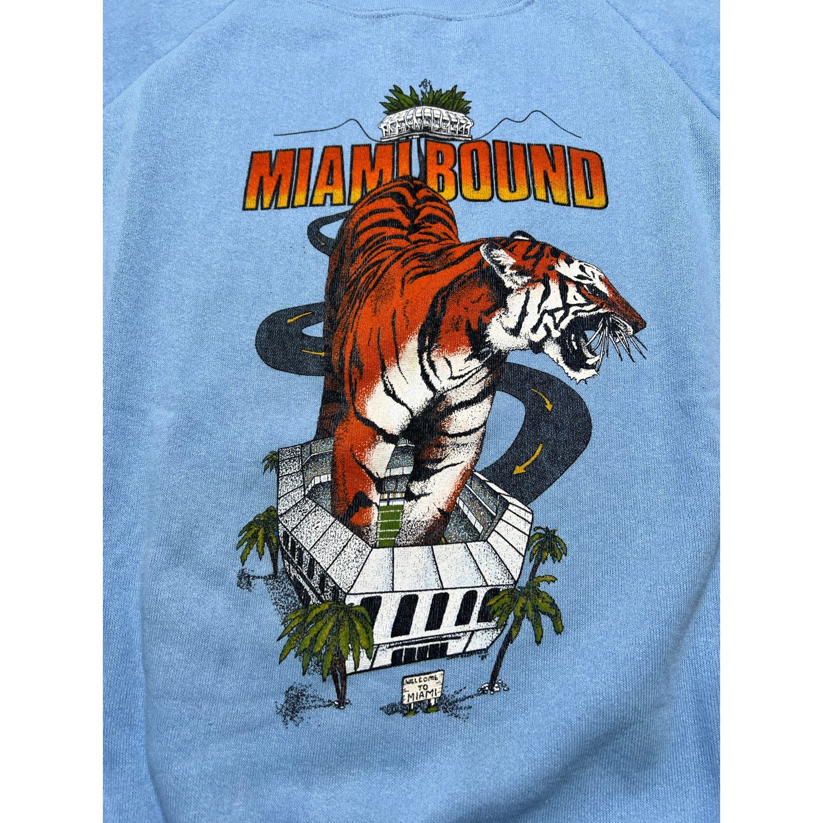 Vintage Vintage 80’s Miami Bound Tiger crewneck unisex size Large Size US L / EU 52-54 / 3 - 2 Thumbnail