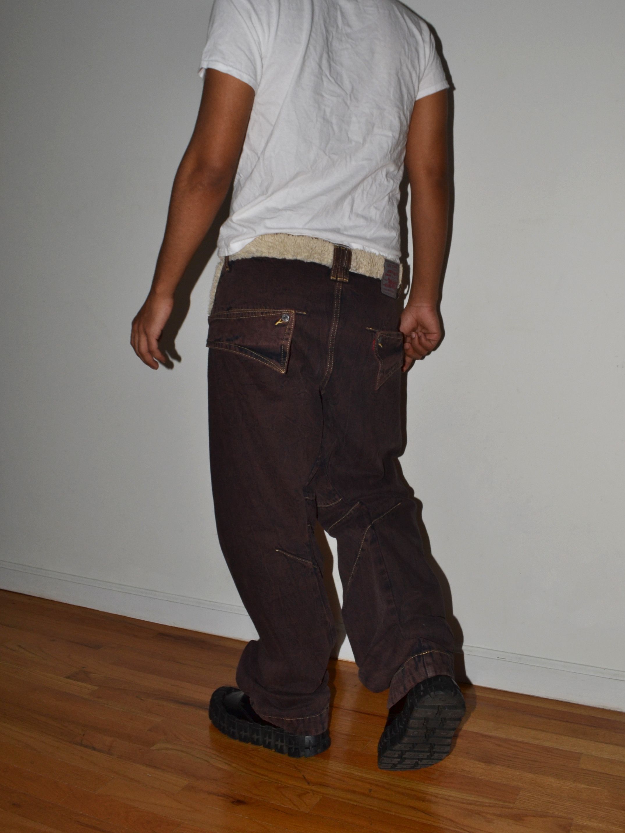Kiko Kostadinov × Levi's 2024 Sherpa Trimmed Overdyed Jeans Size US 30 / EU 46 - 7 Thumbnail