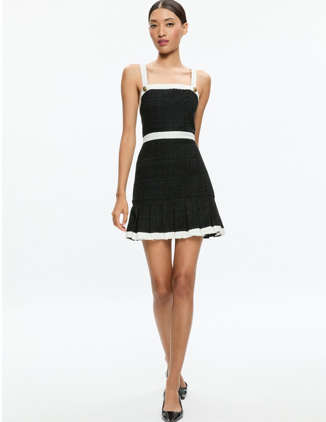 Alice + Olivia Alice and Olivia Mini Square Neck Dress size 4 Size S / US 4 / IT 40 - 2 Thumbnail