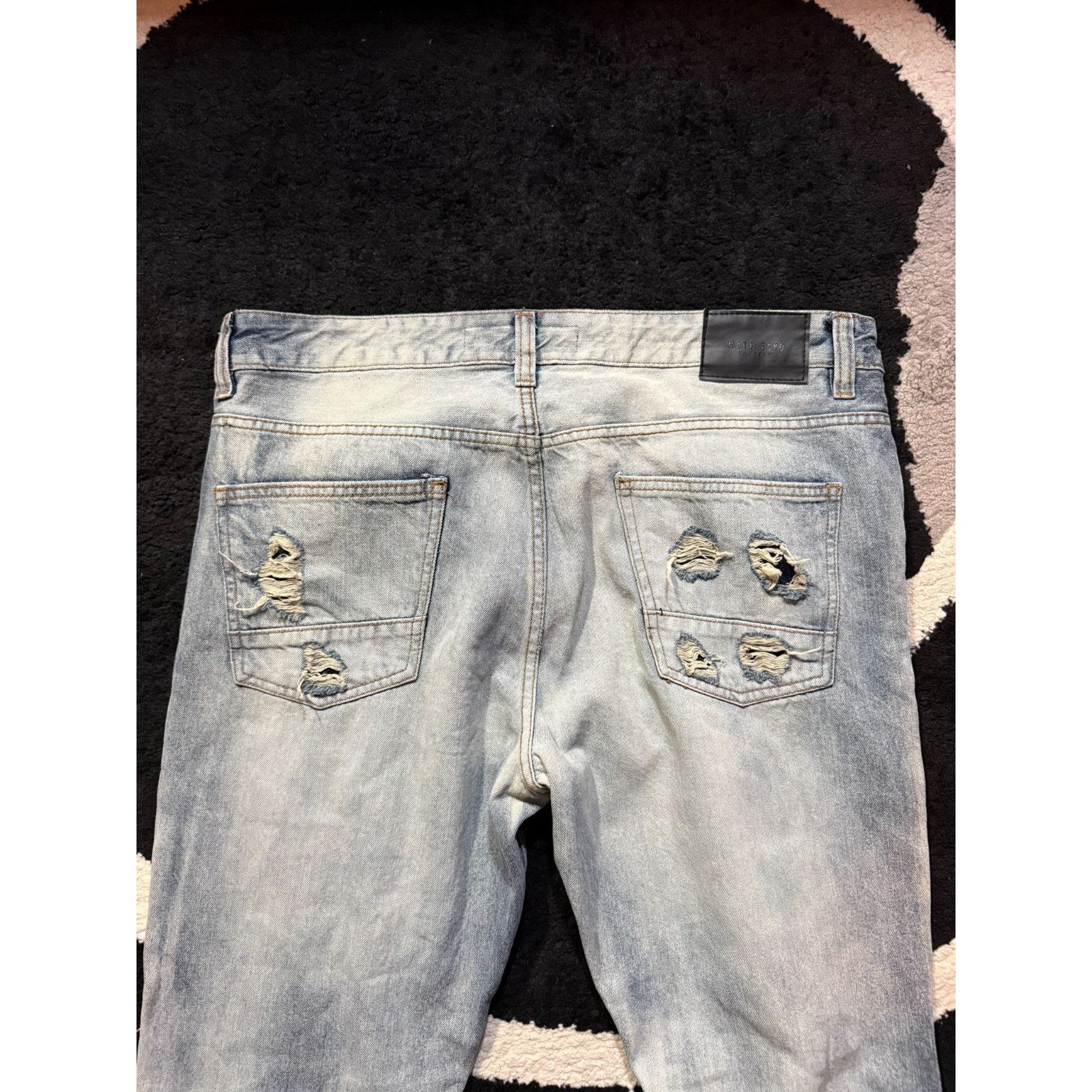 Marc Ecko Marc Ecko Distressed Jeans Men's Cut & Sew Ripped Denim Y2K Size US 38 / EU 54 - 7 Thumbnail
