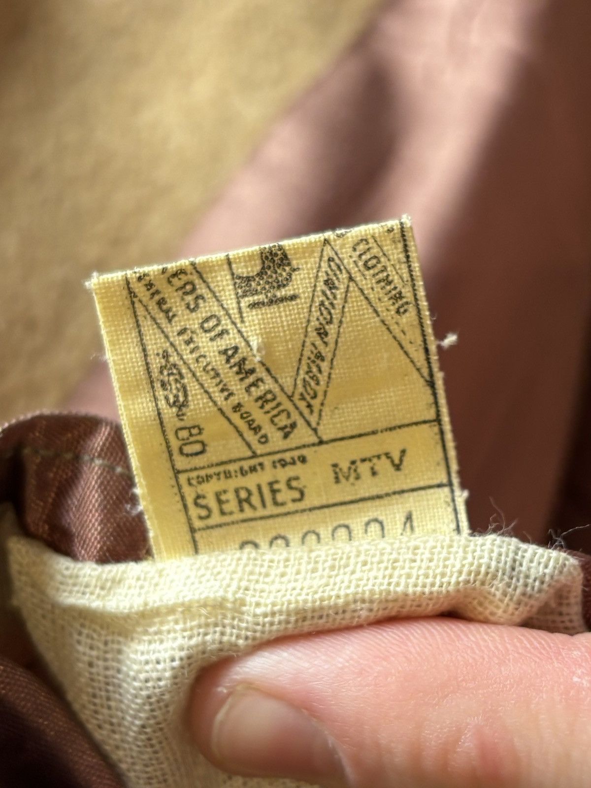 Camel × Vintage Vintage Camel Hair Blazer Suede Shoulder Patch Size 40R - 7 Thumbnail