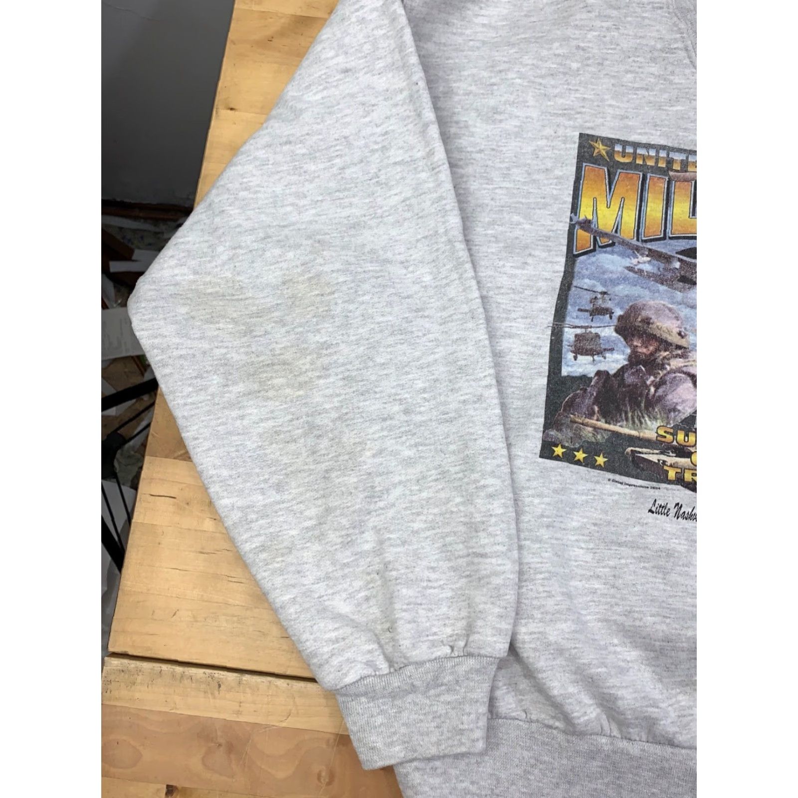 Jerzees Vtg United States Military Support Our Troops Sweatshirt Mens L Gray JERZEES Crew Neck Long Sleeve Graphic Print Pullover All Seasons Sweatshirt Size US L / EU 52-54 / 3 - 4 Thumbnail