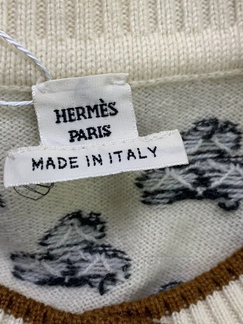 Hermes Hermes White four-leaf clover cashmere cardigan Size XS / US 0-2 / IT 36-38 - 4 Thumbnail