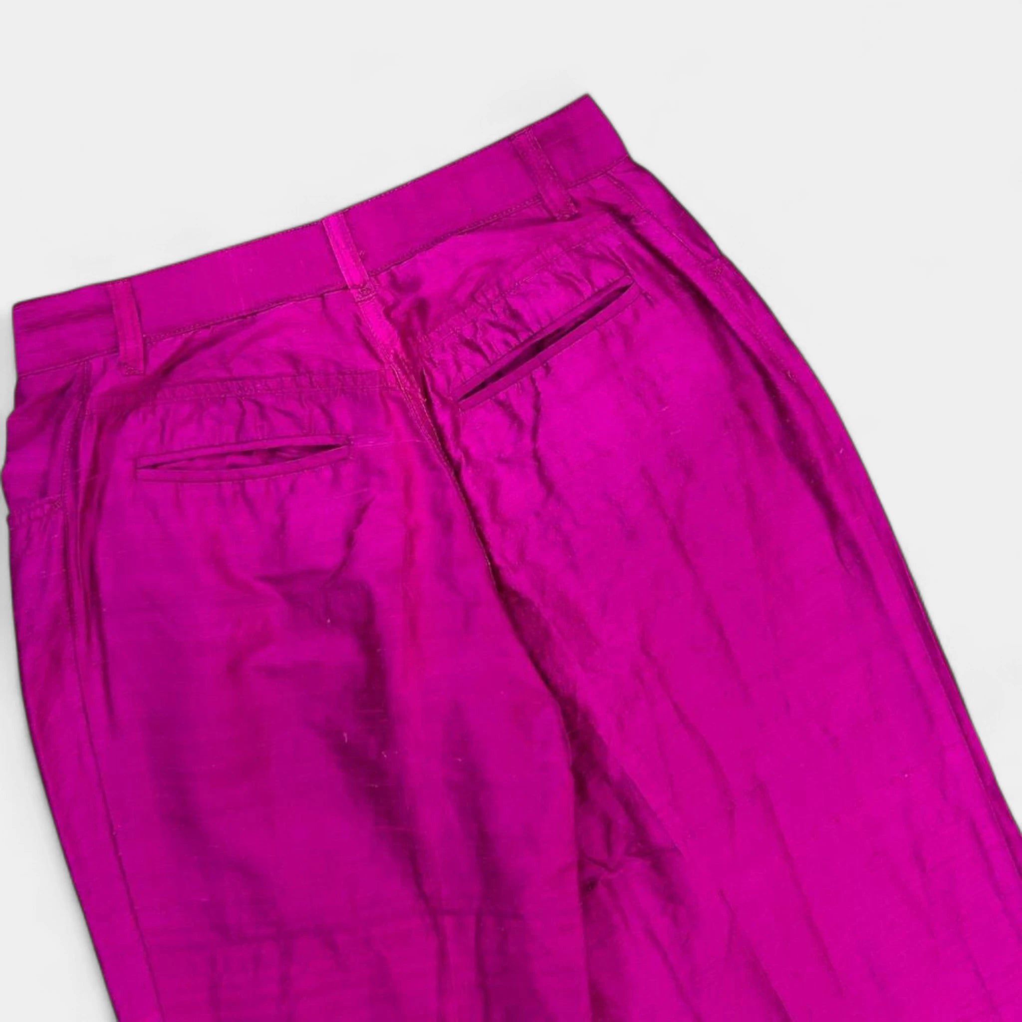 Dolce & Gabbana Dolce & Gabbana 2000's Pink Silk Pants Size 25" / US 0 / IT 36 - 7 Thumbnail