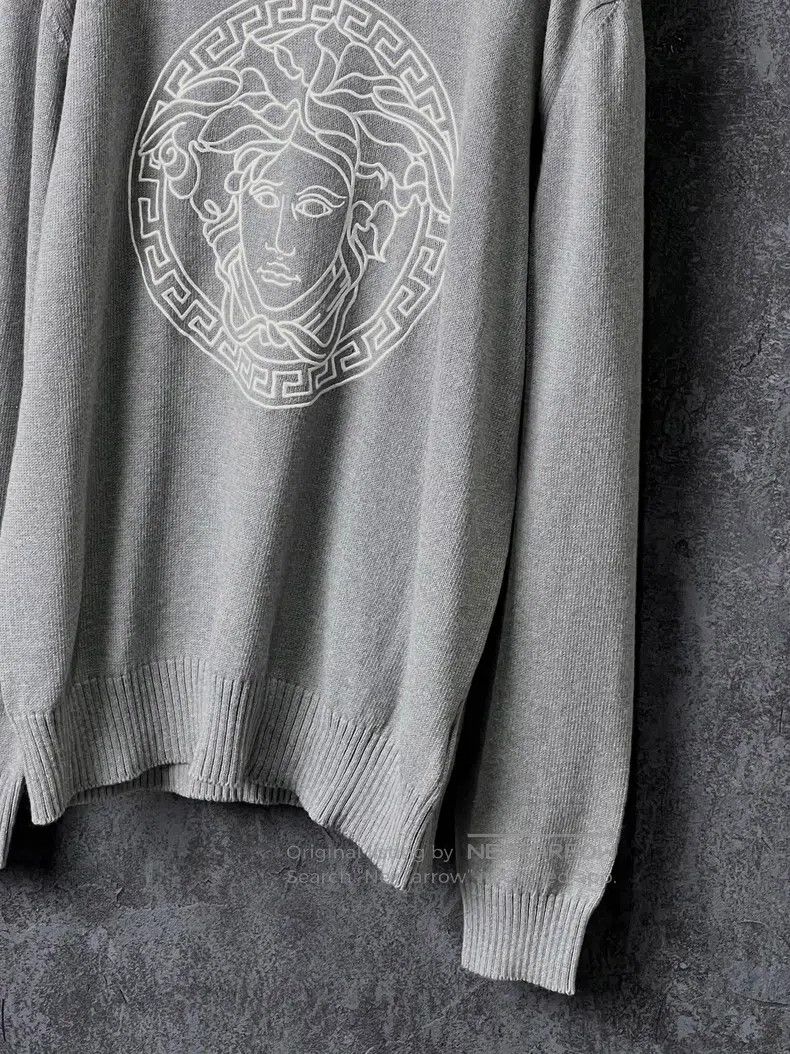 Versace Versace Medusa back pattern embroidered cotton sweater Size US L / EU 52-54 / 3 - 4 Thumbnail