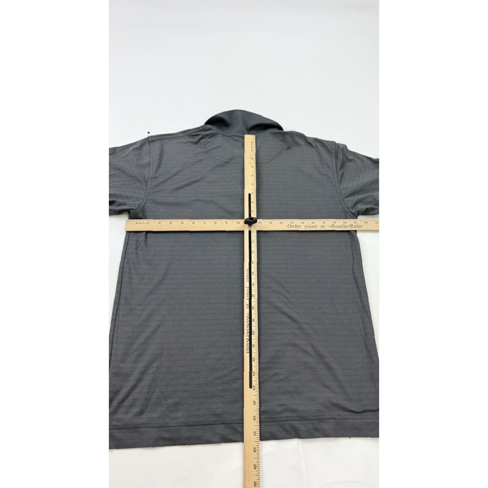 Cutter & Buck Cutter & Buck Polo Shirt Mens L Gray Striped Golf Performance Short Sleeve Shirt Mens Large Gray Striped Polo Size US L / EU 52-54 / 3 - 6 Thumbnail