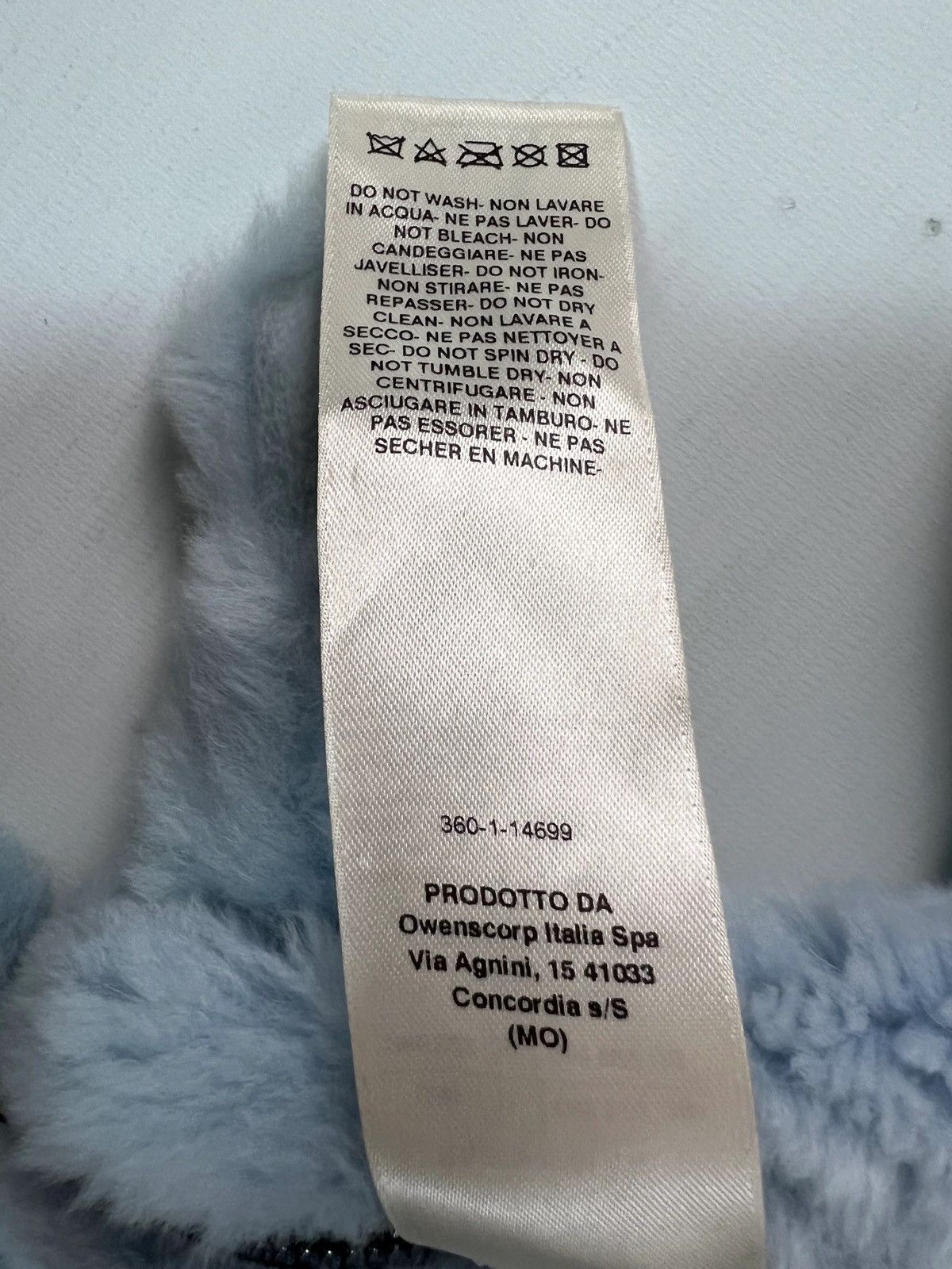 Rick Owens RICK OWENS NUTRIA FUR BUNNY BAG BLUE SZ:OS Size ONE SIZE - 6 Thumbnail