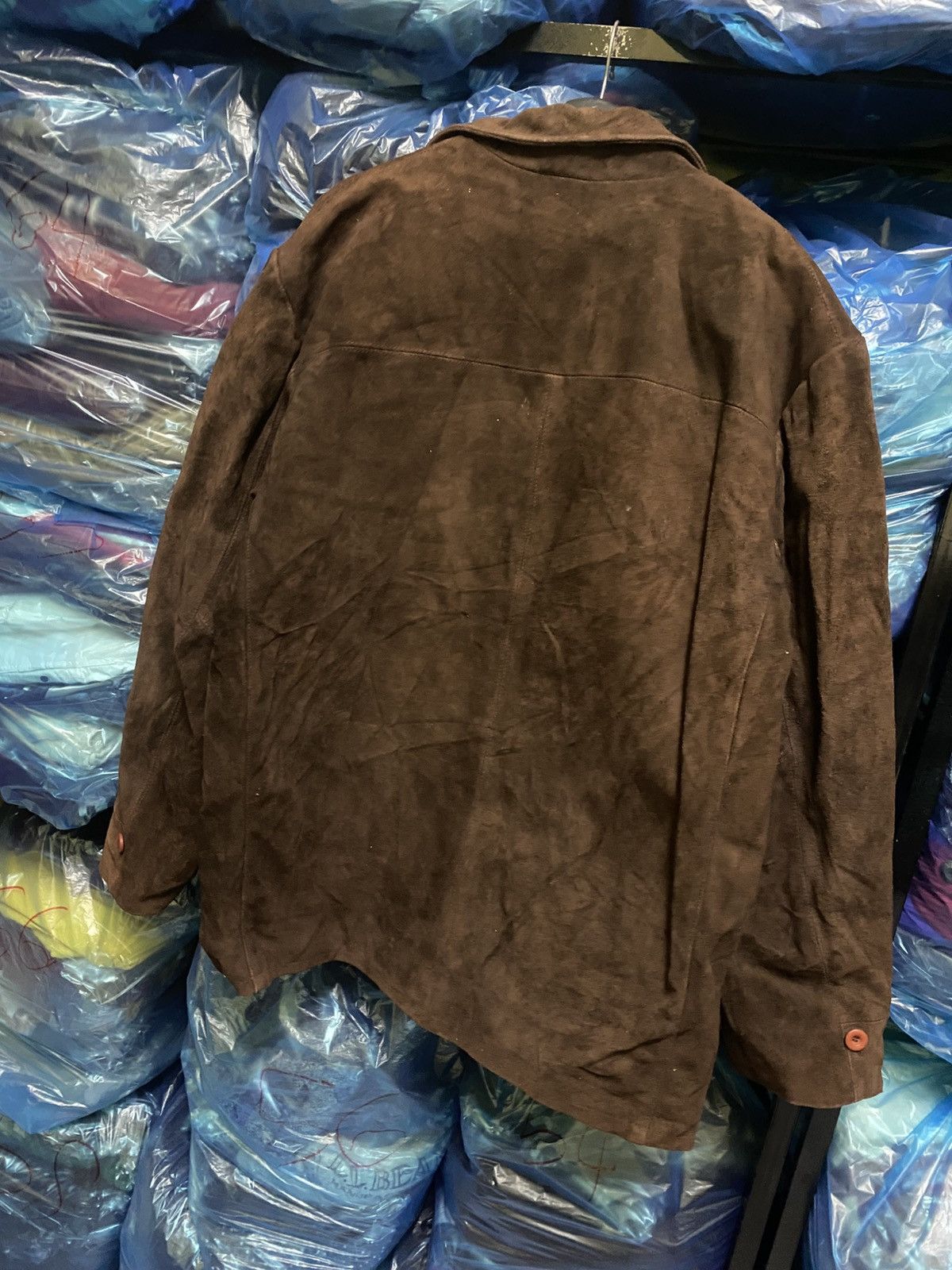 Old Navy Vintage Old Navy Brown Genuine Suede Leather Button Jacket Size US L / EU 52-54 / 3 - 6 Thumbnail