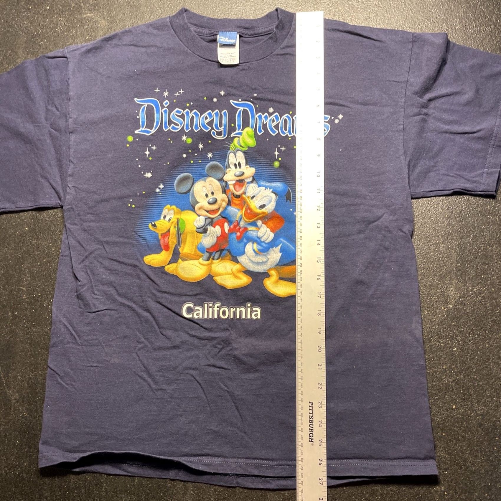 Disney VINTAGE Disney Dreams California Short Sleeve Graphic Print T-Shirt Large Men Blue Disney Mickey Mouse 90s Classic USA Shirt Size US L / EU 52-54 / 3 - 7 Thumbnail