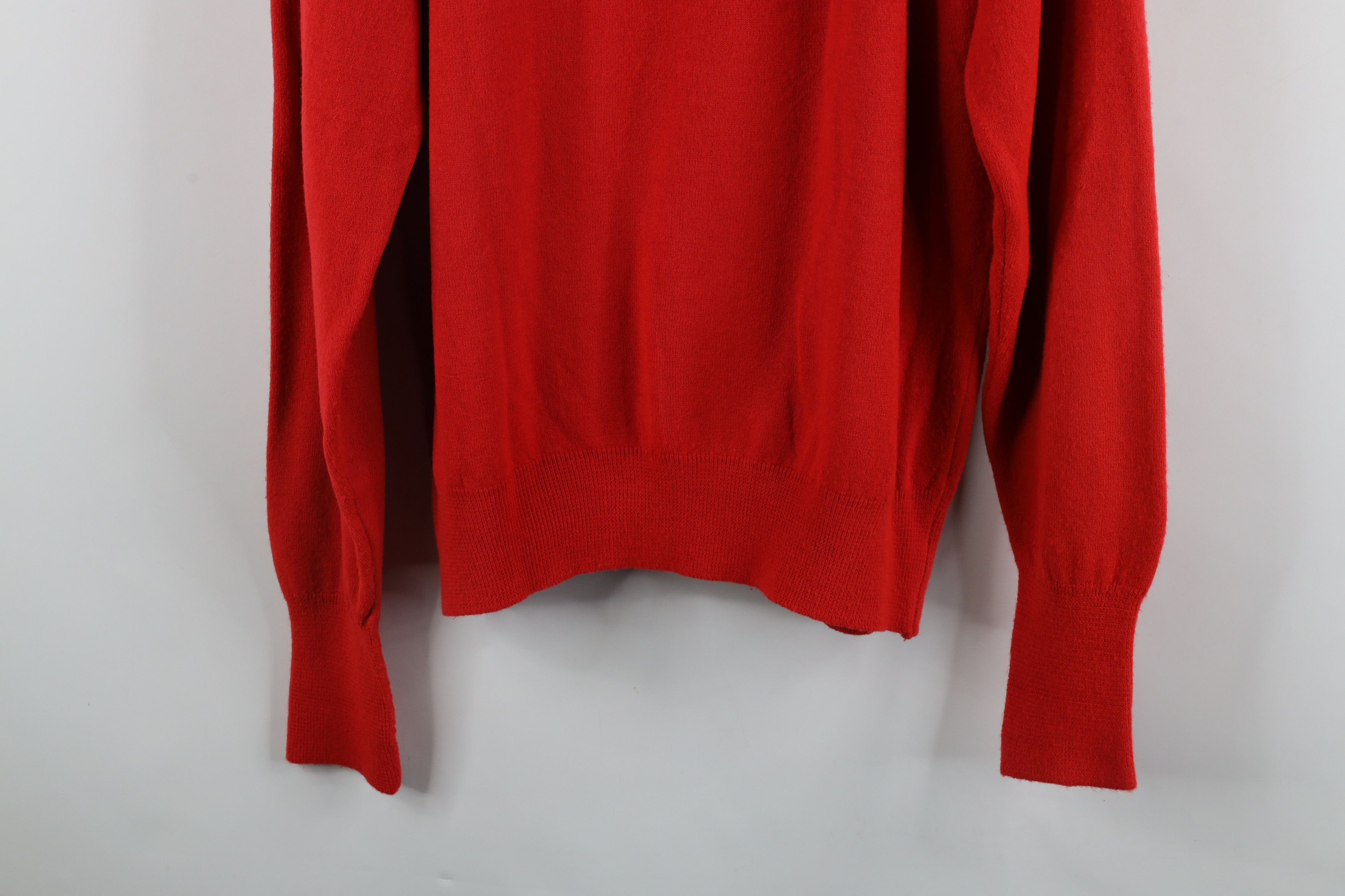 Vintage Vintage 70s Streetwear Soft Knit V-Neck Sweater Red USA Size US L / EU 52-54 / 3 - 8 Thumbnail