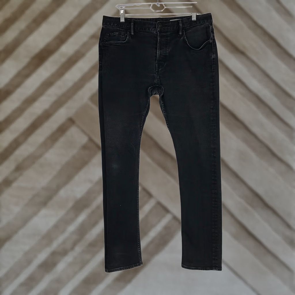 Allsaints VINTAGE? No. AllSaints Carter Slim Tapered Jeans Mens 29 Black Denim Slim Tapered 5-Pocket Grunge Rock City Hipster Size US 29 - 1 Thumbnail