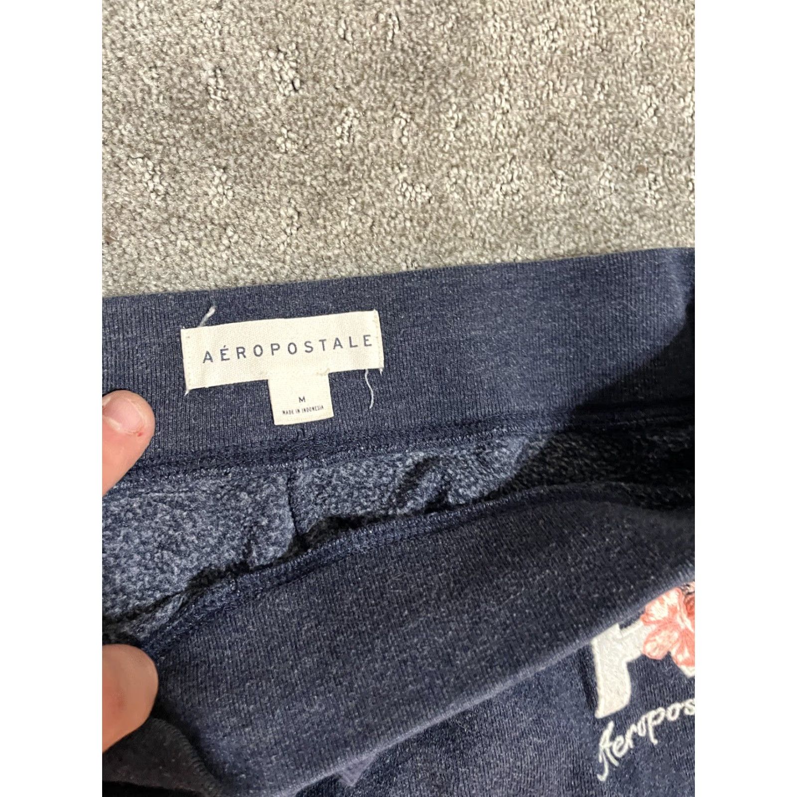 Vintage Aeropostale Women's Sweatpants Blue Elastic Waist Medium Flaw Size 32" / US 10 / IT 46 - 5 Thumbnail