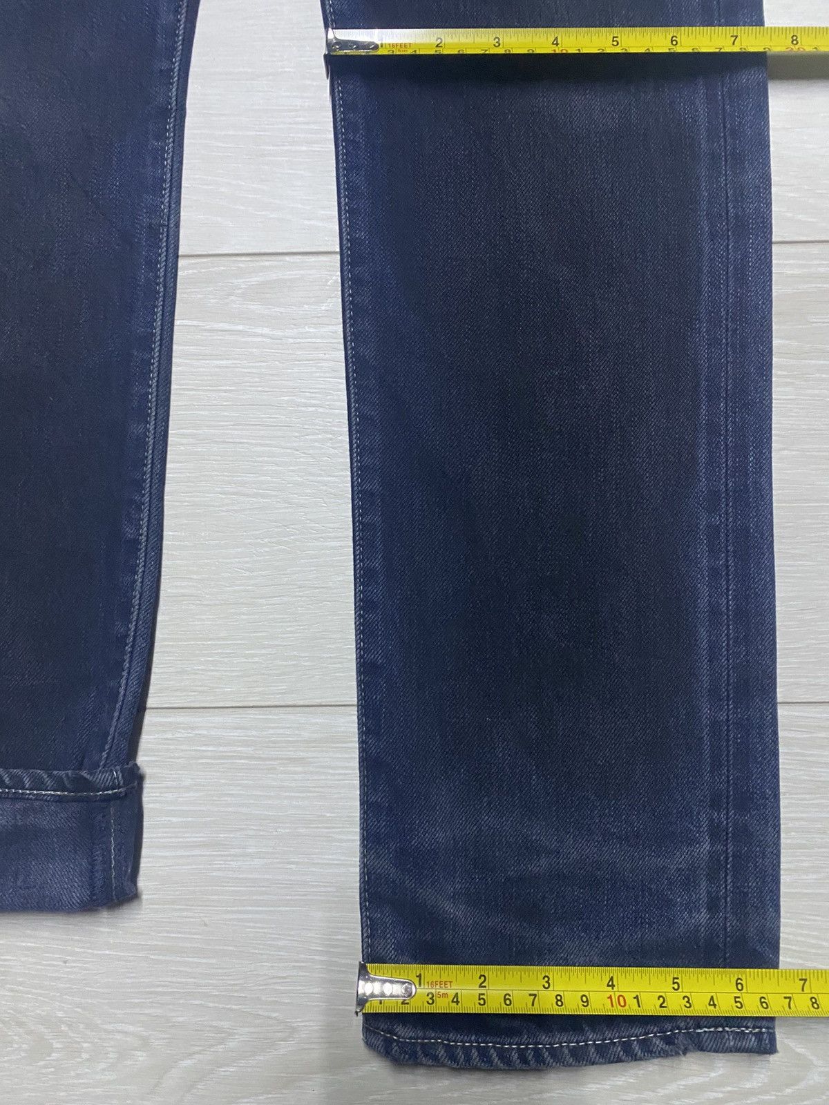 KURO Vintage Kuro Sewing Wash Black Selvedge Skinny Jeans Size US 30 / EU 46 - 18 Thumbnail