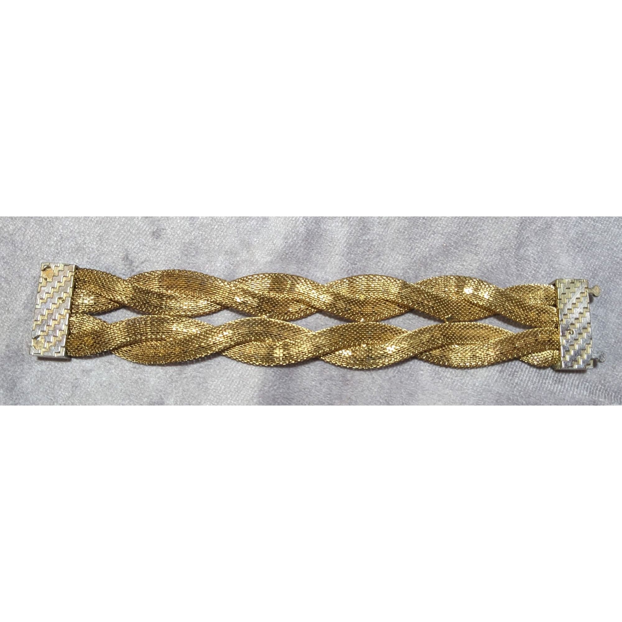 Other Vintage Gold Tone Mesh And Rhinestone Braided Magnetic Brace Size ONE SIZE - 12 Thumbnail