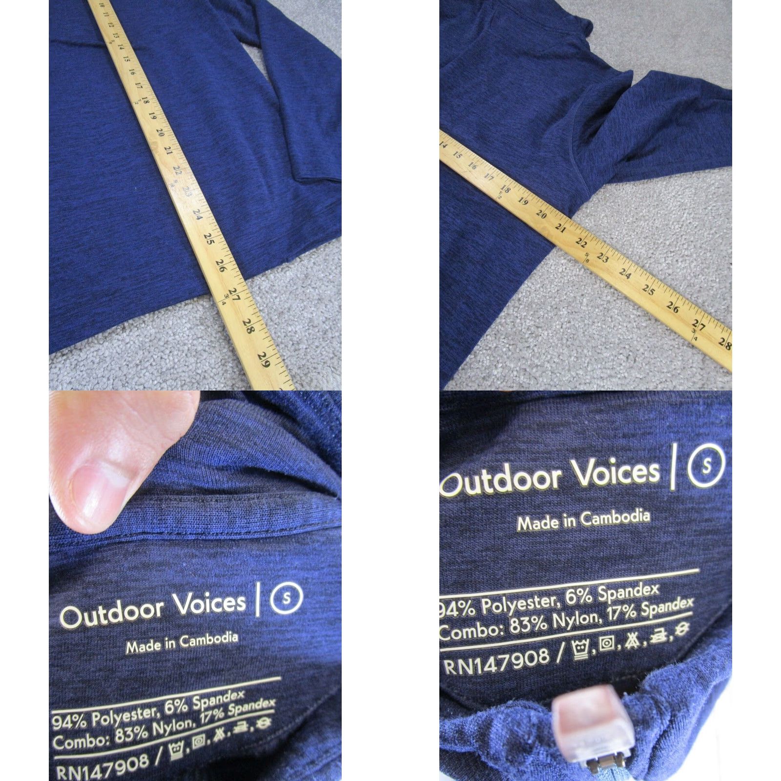 Outdoor Voices Outdoor Voices Mens Small Blue Sweatshirt Size US S / EU 44-46 / 1 - 4 Thumbnail