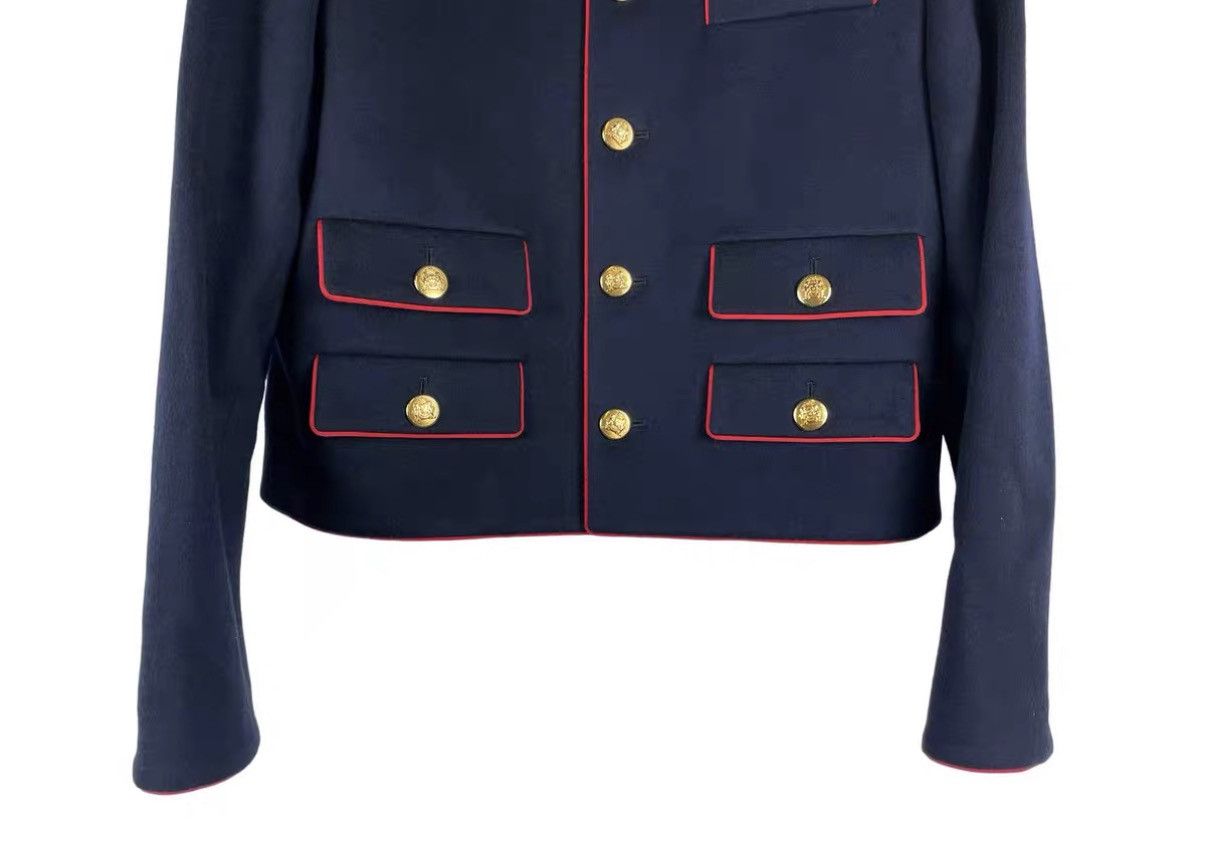 Celine Celine Vintage Wool Gold-Button Jacket J31 Size US XXS / EU 40 - 4 Thumbnail