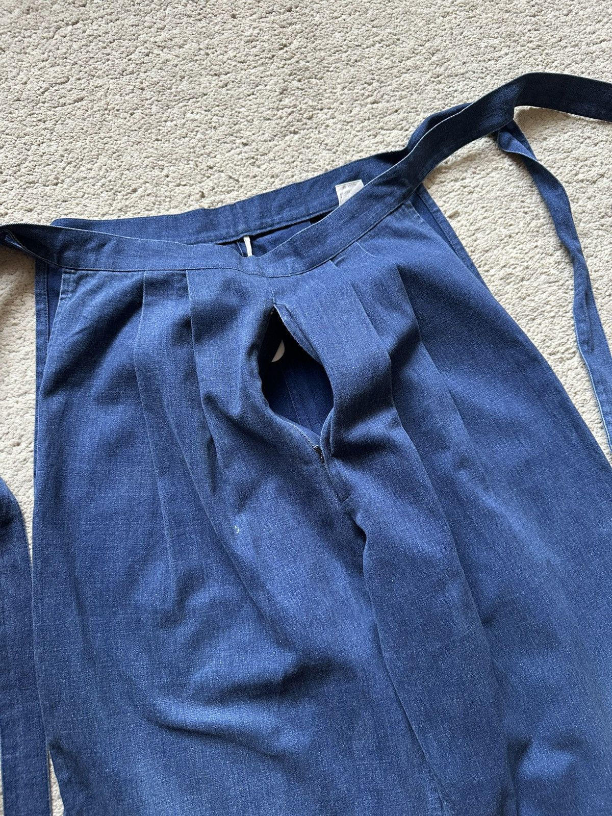 Japanese Brand 1990s Japanese Blue Denim Umanori hakama Pant Size US 29 - 7 Thumbnail