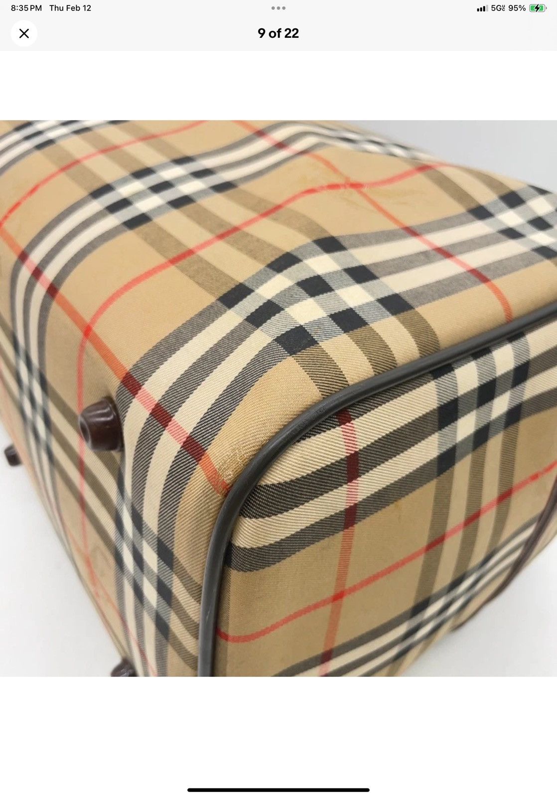 Burberry 🧳🧳🧳Vintage BURBERRY🧳🧳🧳!!! Boston style bag 45 Nova Check Size ONE SIZE - 9 Thumbnail