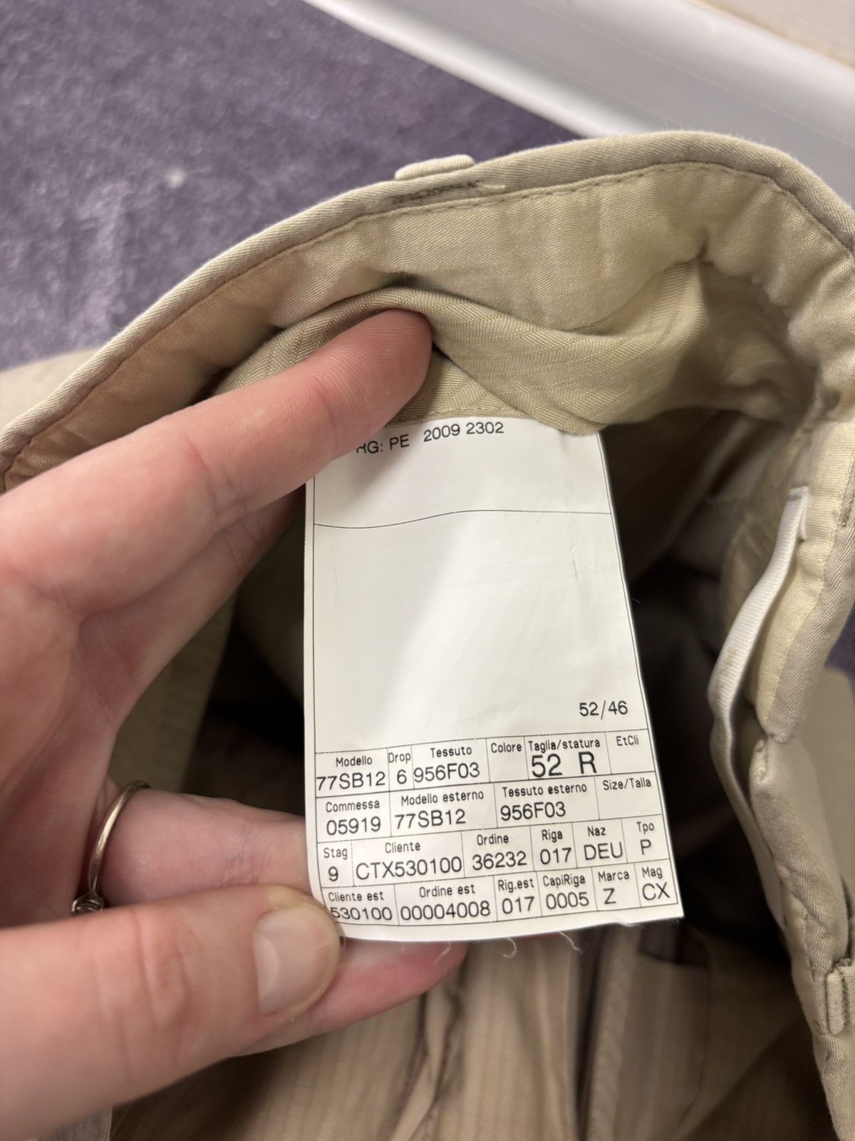 Ermenegildo Zegna Ermenegildo Zegna Men’s Beige Chino Pants Trousers Size US 36 / EU 52 - 11 Thumbnail