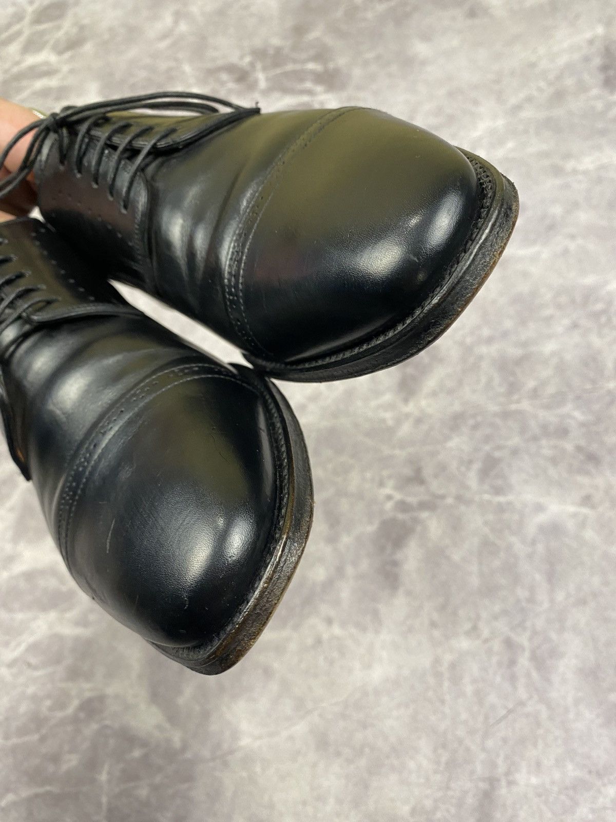 Santoni Santoni Cap-toe Black Leather Oxford Shoes Size: 8 Size US 9 / EU 42 - 3 Thumbnail