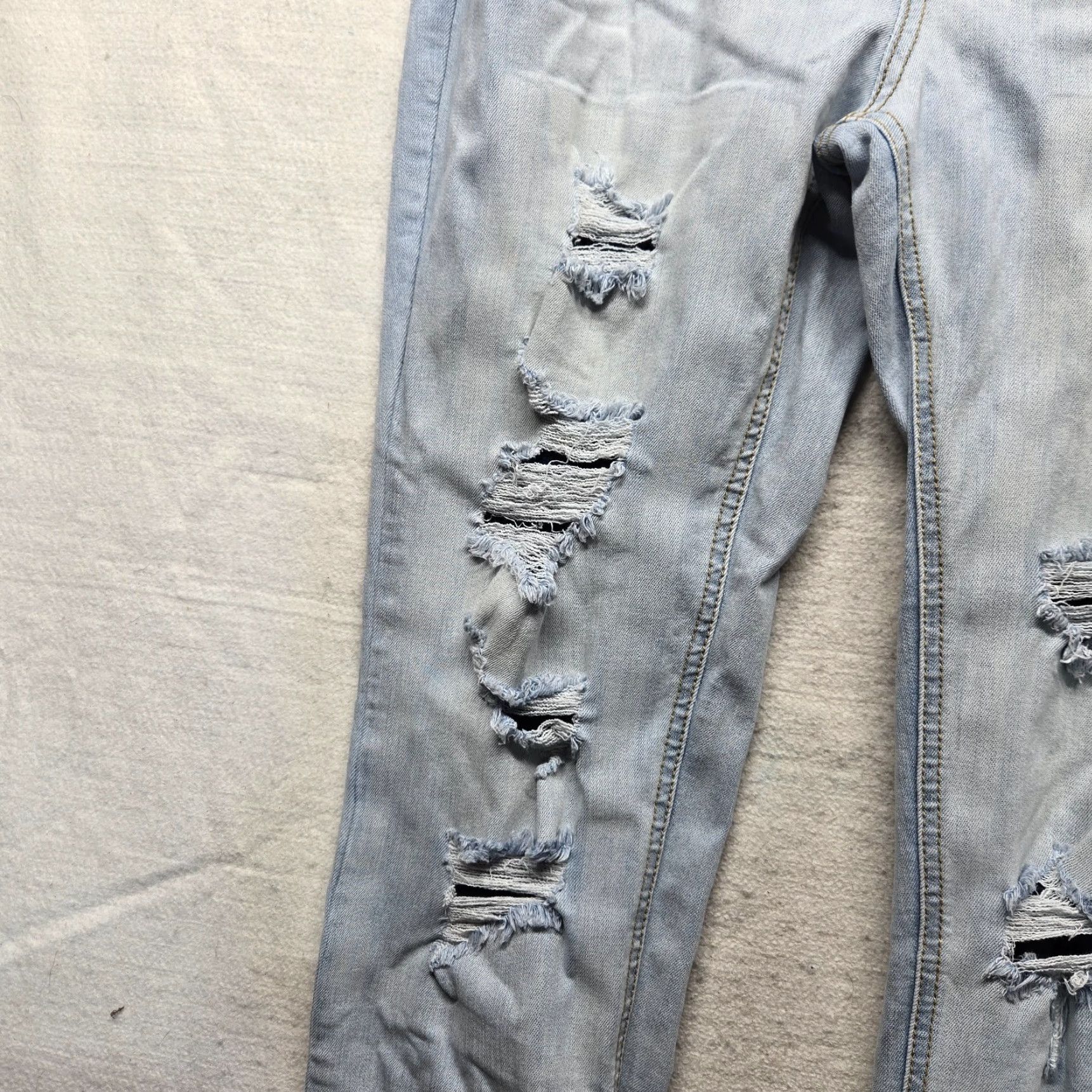 Denime Est.1846 Denim Jeans Stright Blue Pants Distressed Adult Women's Size 8 Blue Jeans 1846 Denim Womens Slim Straight Distressed Jeans Size 8 Size 30" / US 8 / IT 44 - 3 Thumbnail