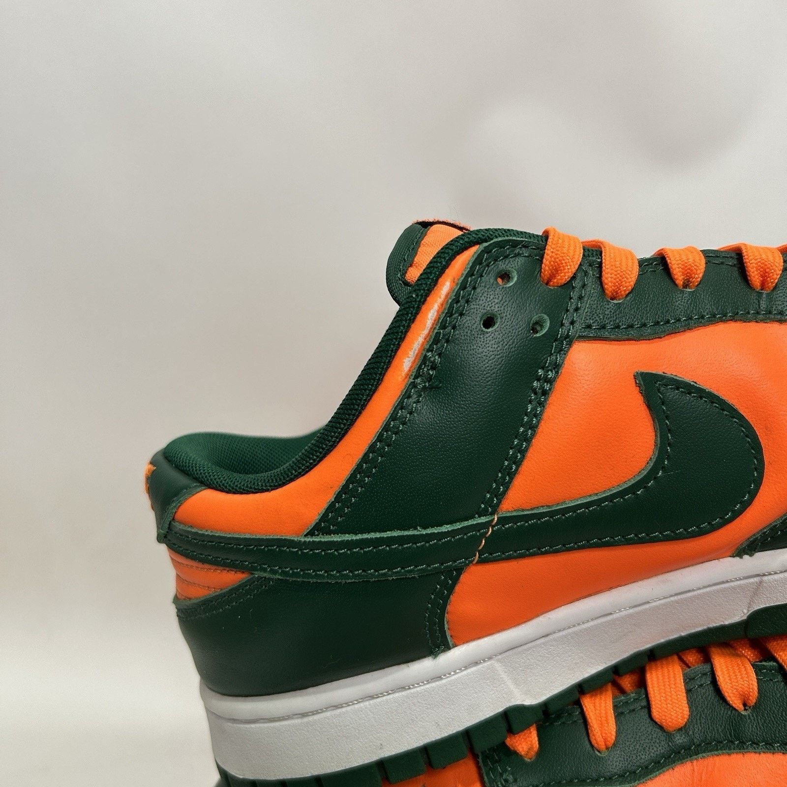 Nike Nike Dunk Low Retro “Miami Hurricanes/Gorge Green” Size US 10 / EU 43 - 8 Thumbnail
