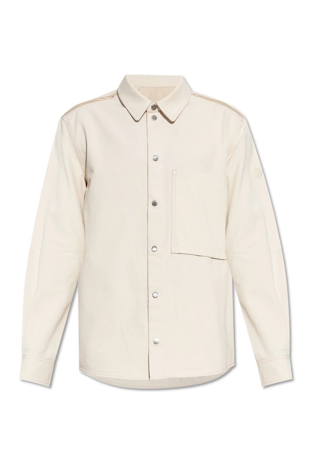 MONCLER $1090 Men's Off White Cotton Shirt New