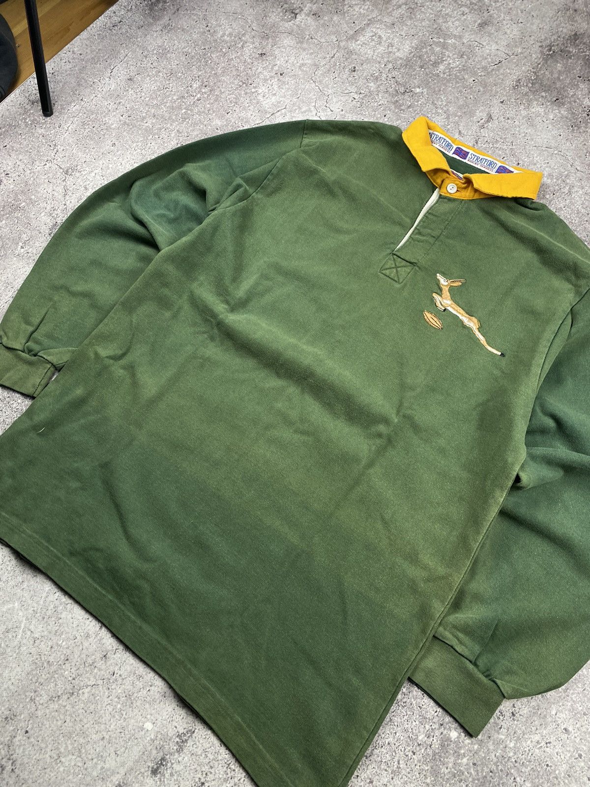 Cotton Traders × Vintage South Africa 80’s Faded Rugby Jersey Vintage Longsleeve Size US L / EU 52-54 / 3 - 3 Thumbnail