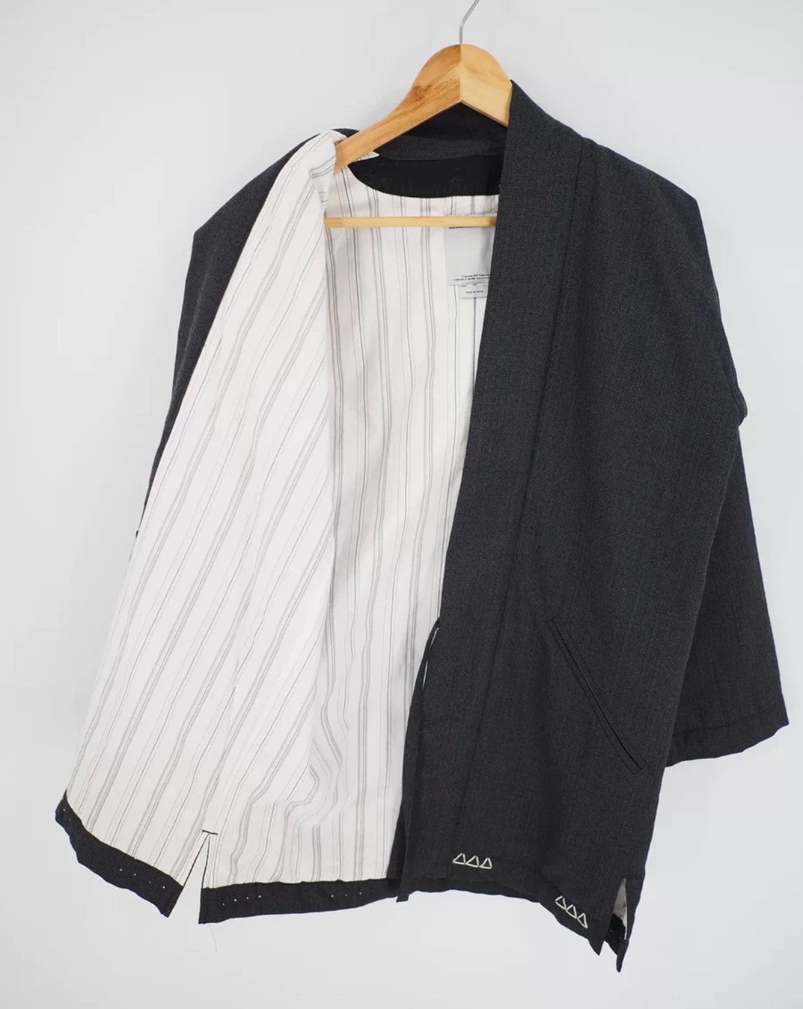 Visvim VISVIM dark gray striped wool blended cotton robe Size US S / EU 44-46 / 1 - 3 Thumbnail