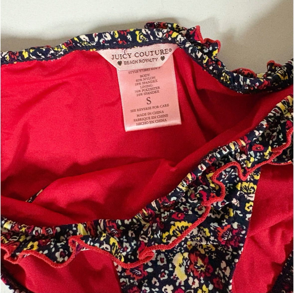 Juicy Couture × Vintage Juicy Couture Floral Bikini Bottoms Bathing Suit Size S ♥️✨ Size 27" / US 4 / IT 40 - 4 Thumbnail