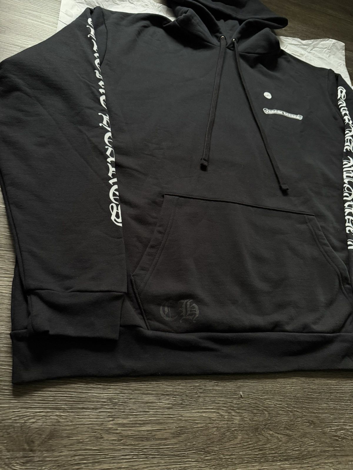 Chrome Hearts Chrome Hearts Black Scroll Hoodie Pullover Sweatshirt XXL Size US XXL / EU 58 / 5 - 5 Thumbnail