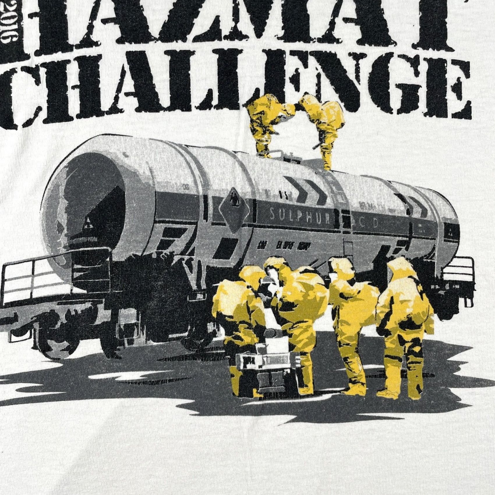 Gildan Gildan Mens L White T Shirt 20th Hazmat Challenge 2016 Graphic Shirt Size US L / EU 52-54 / 3 - 4 Thumbnail