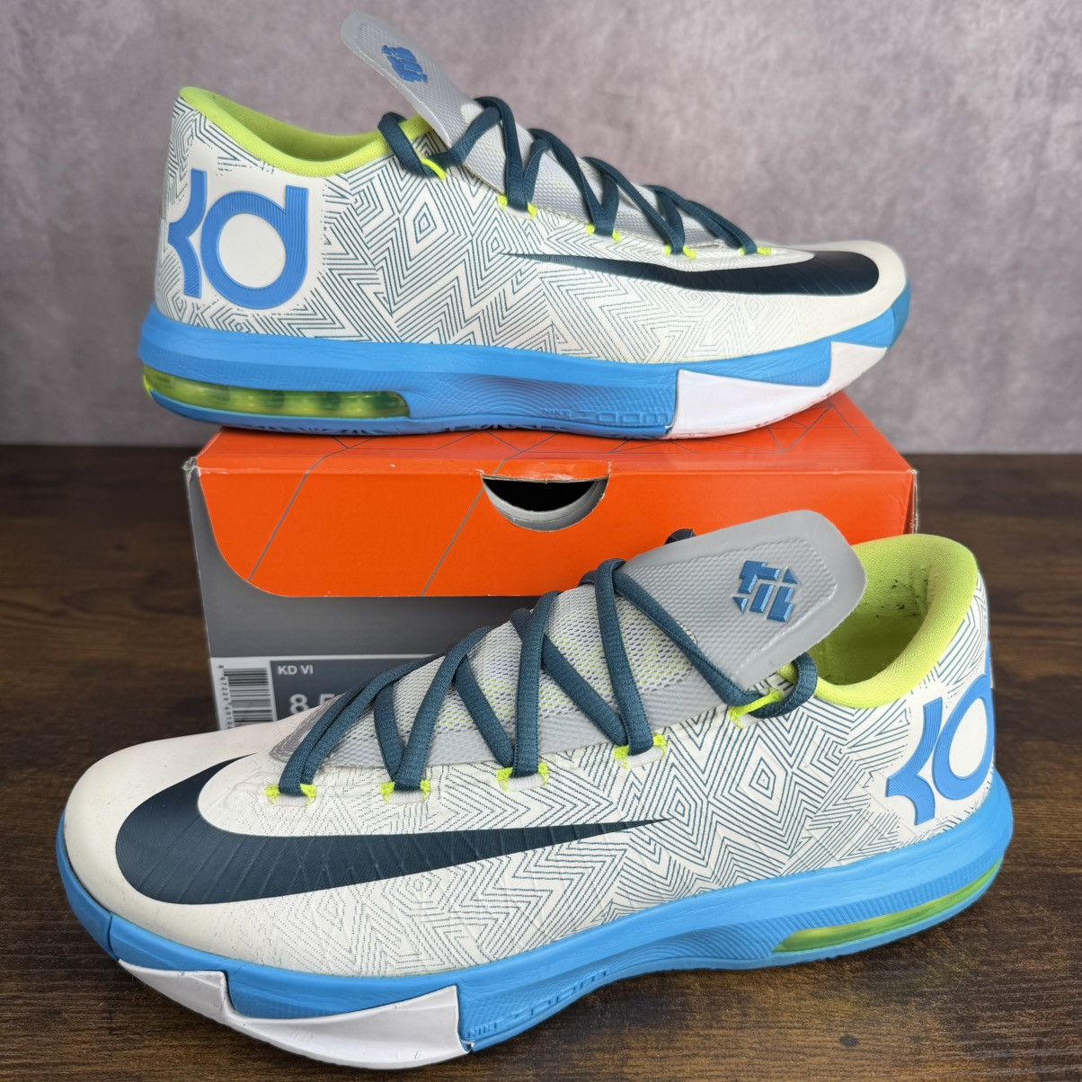 Nike Nike KD 6 Pure Platinum Home II Size 8.5 599424-009 Men’s OG Size US 8.5 / EU 41-42 - 2 Thumbnail