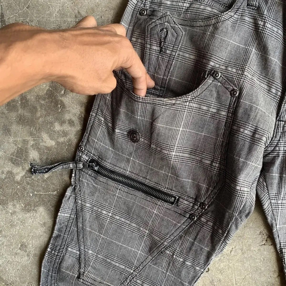 Bee Line by Billionaire Boys Club 💥 STEALS 💥BEE BELL Japan Multipocket VERY RARE Plaid Pants Size US 30 / EU 46 - 7 Thumbnail