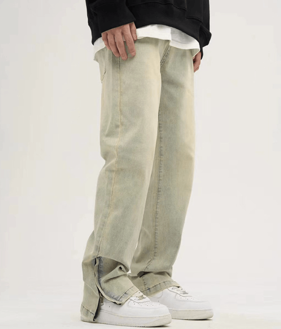 Japanese Brand × Jean Light blue distressed washed loose straight jeans Size US 32 / EU 48 - 3 Thumbnail