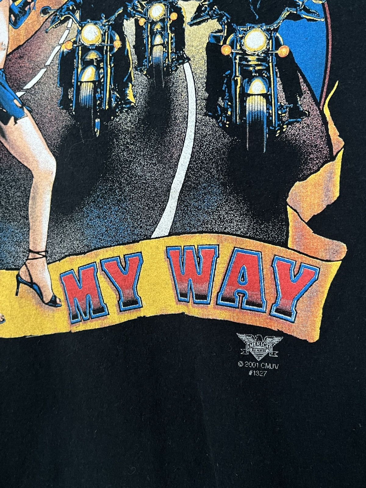 Vintage Vintage 2001 American Biker Tee T-Shirt Size US XL / EU 56 / 4 - 6 Thumbnail