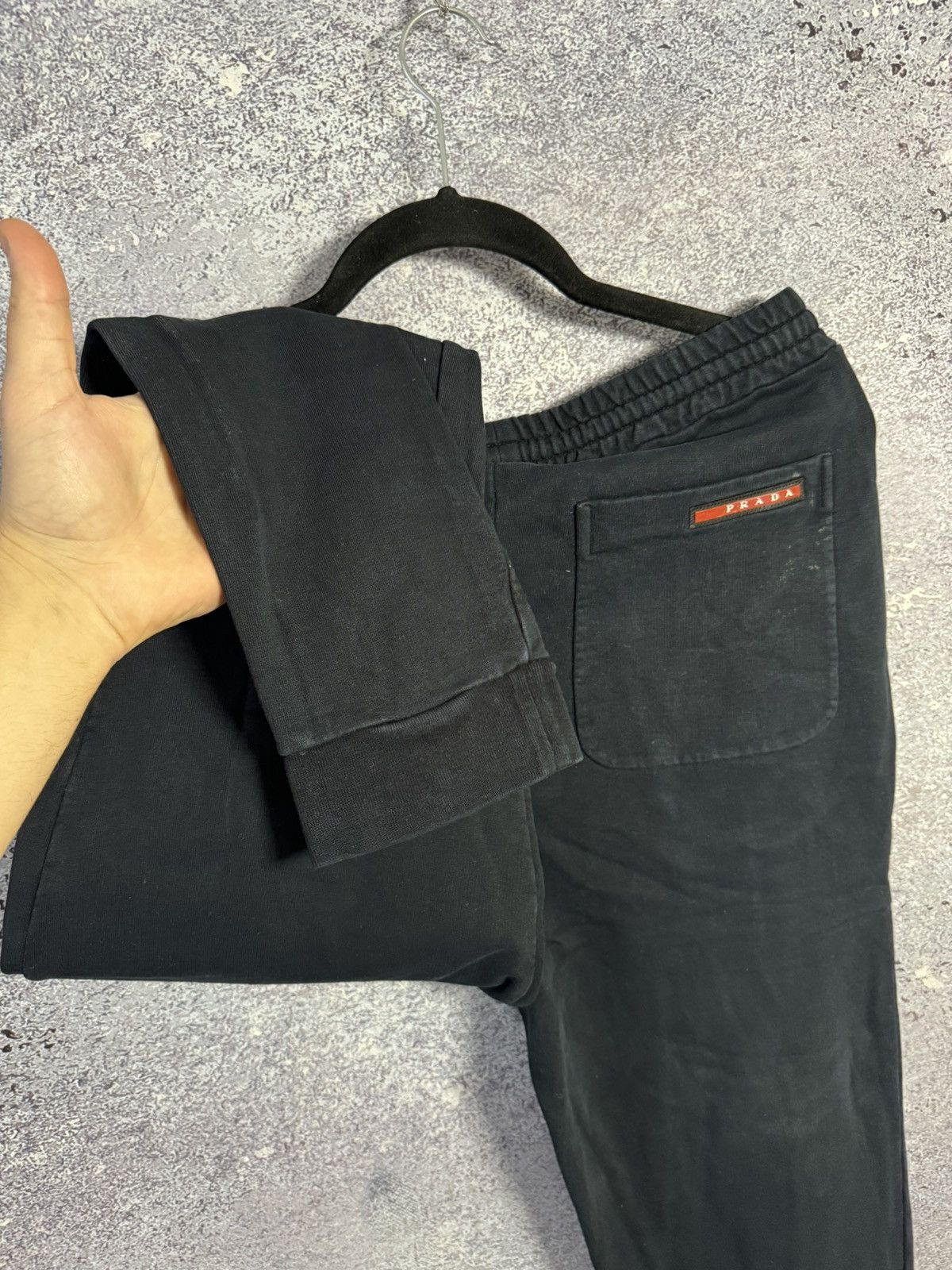 Prada × Vintage PRADA Red tab joggers sweatpants Black oldmoney XS size Size US 30 / EU 46 - 16 Thumbnail