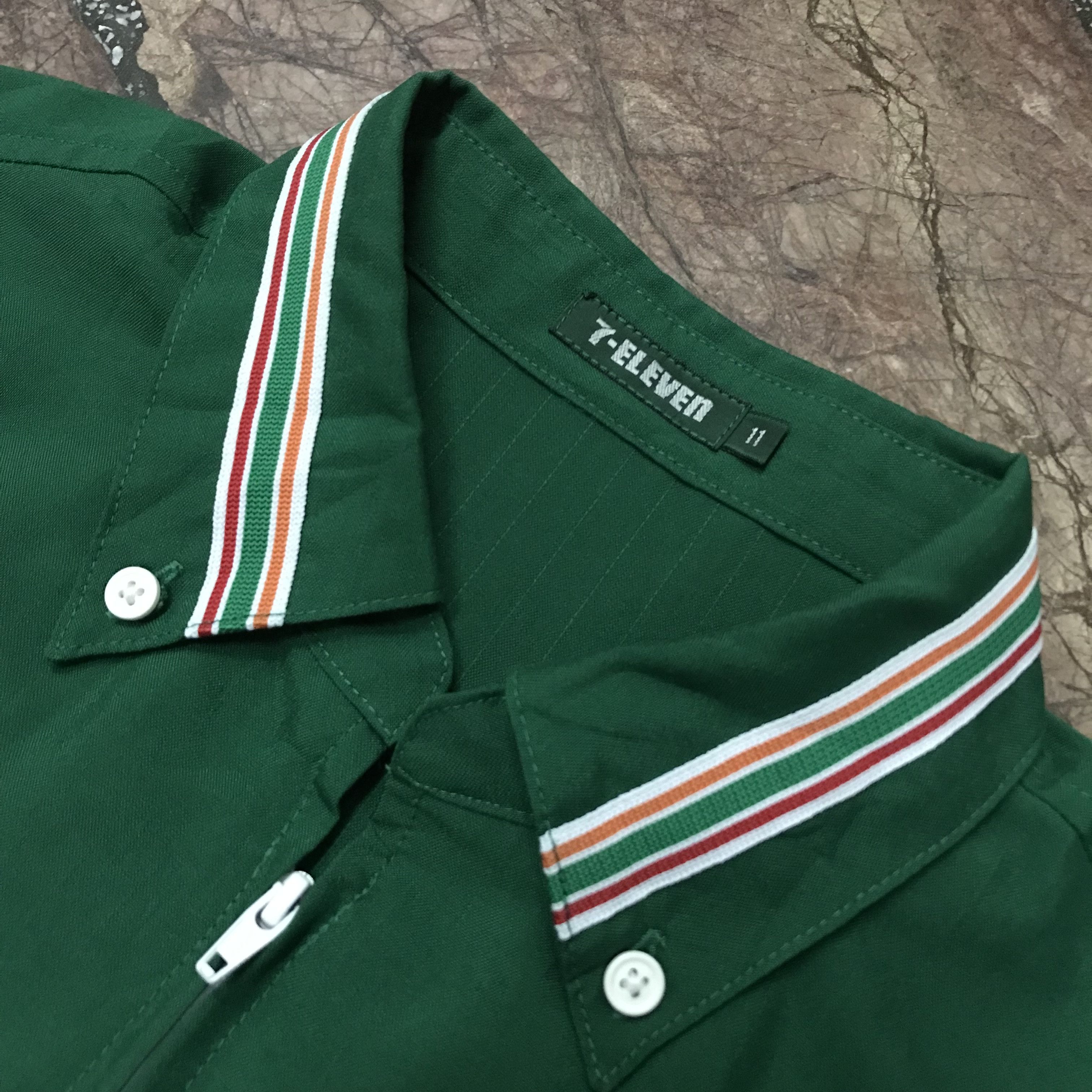 Japanese Brand 7eleven uniform work Japan green design jacket Size US M / EU 48-50 / 2 - 7 Thumbnail