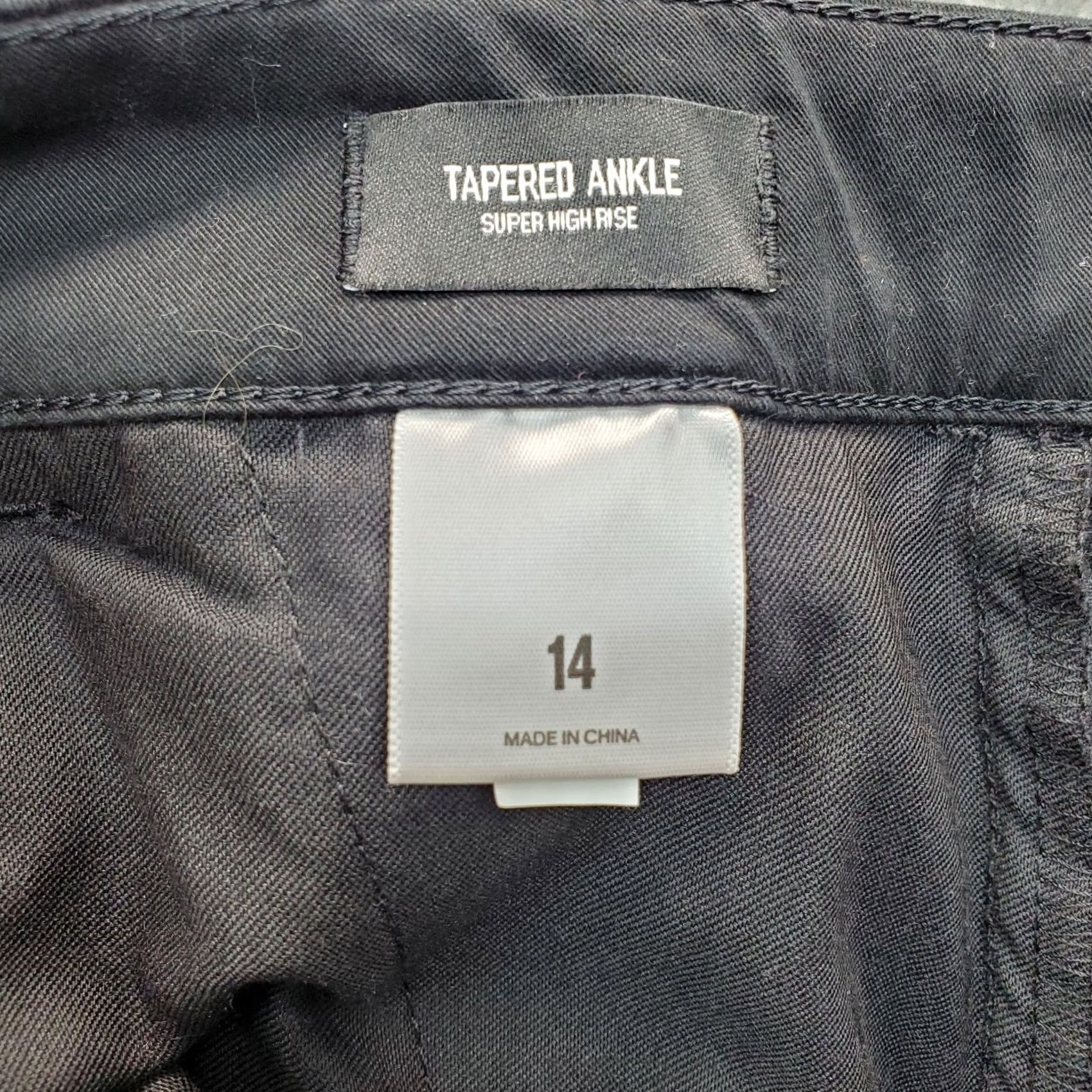 Express Express Pants Womens Size 14 Black Straight Leg High Rise Ankle 26" Inseam Size 36" / US 14 / IT 50 - 7 Thumbnail
