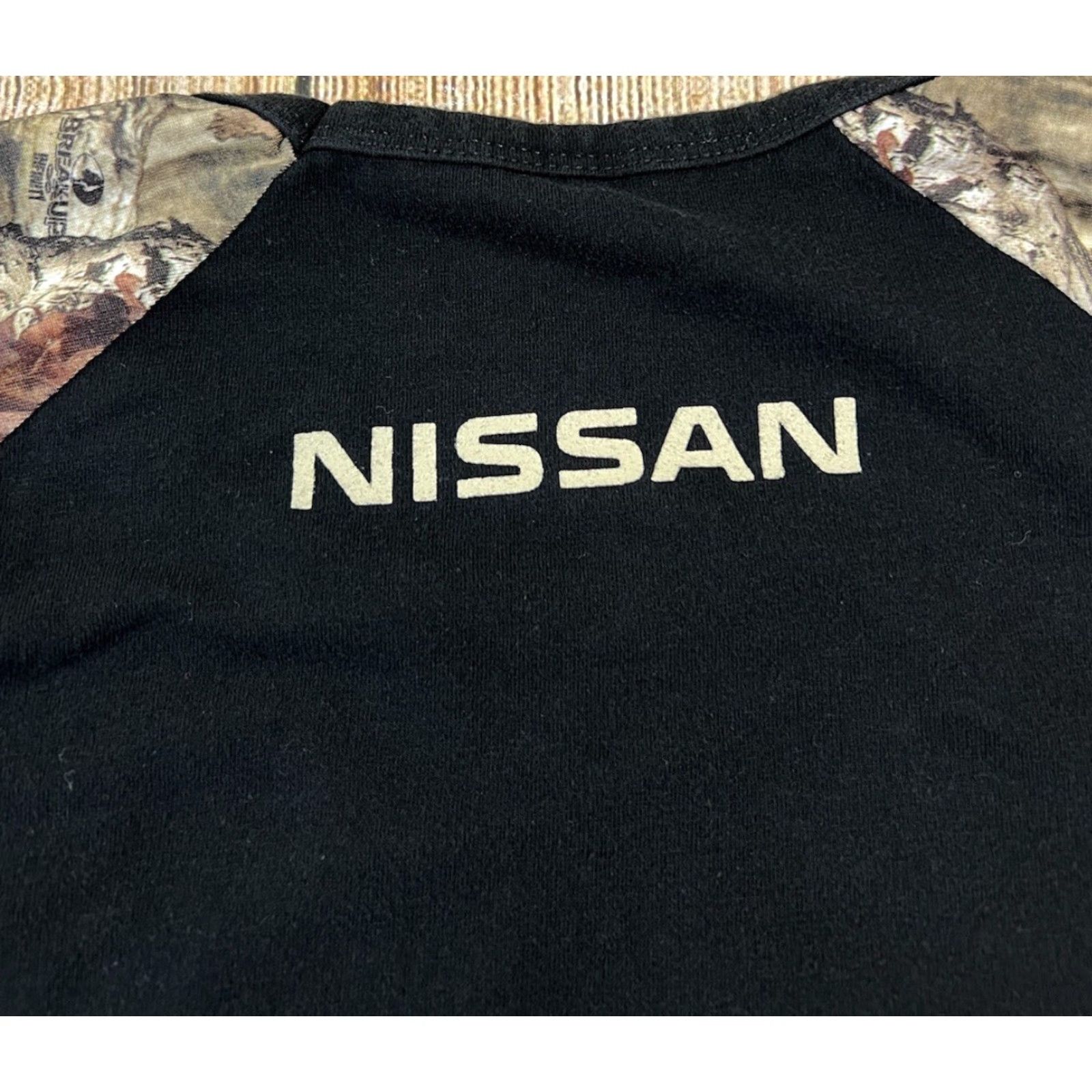 Vintage Nissan Titan Black Mossy Oak Camo Raglan 3/4 Sleeve Shirt Size S Made In USA Size US S / EU 44-46 / 1 - 6 Thumbnail
