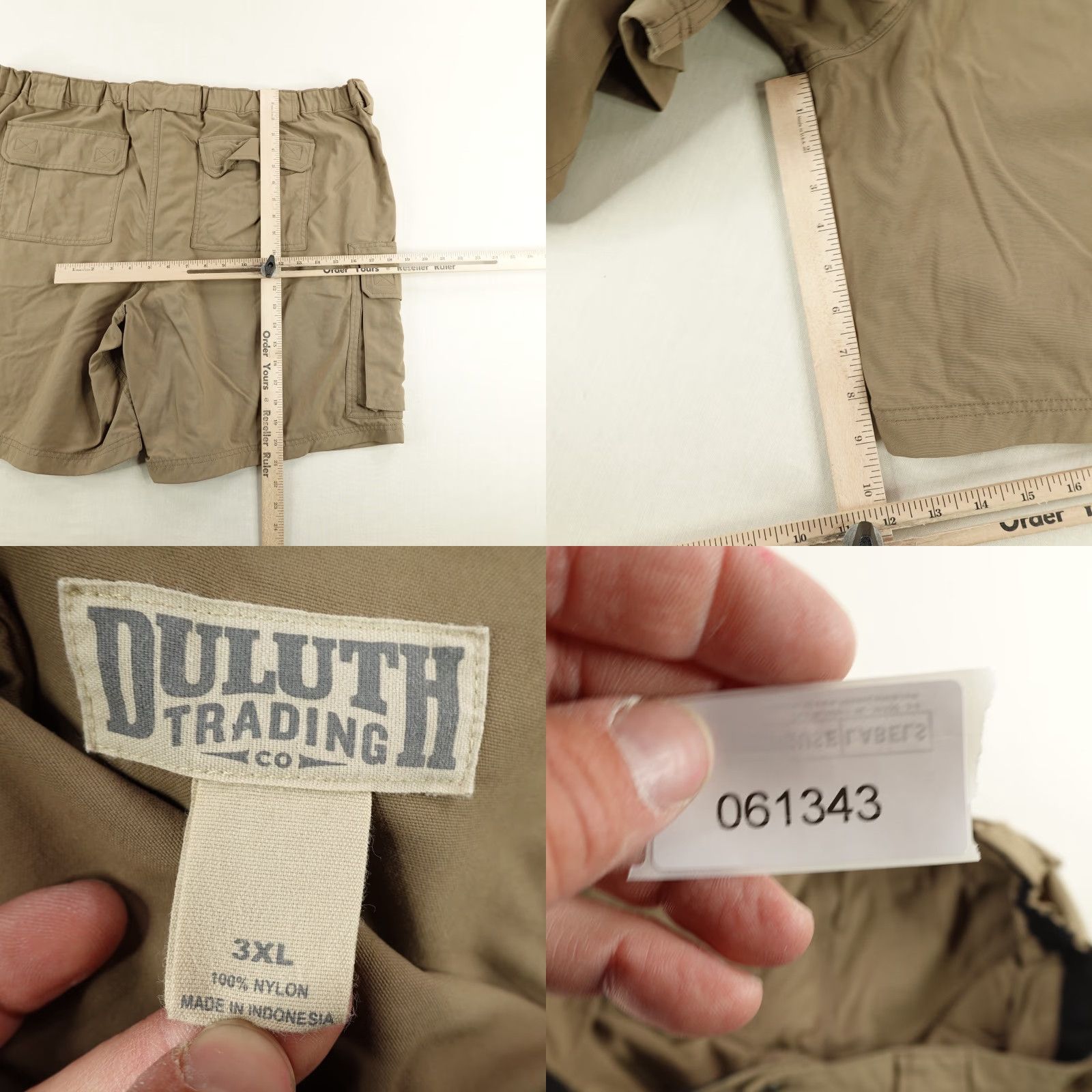 Duluth Trading Company Duluth Trading Co Cargo Shorts 3XL Beige Nylon Utility Outdoor Hiking Mens Size US 39 - 8 Thumbnail