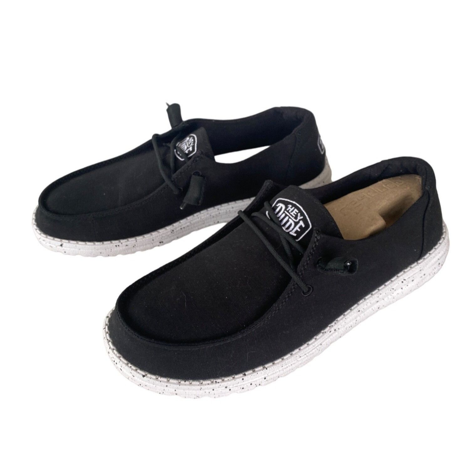 Other NWT Hey Dude Women's 10 Wendy Slub Black Canvas Casual Sneak Size US 10 / IT 40 - 3 Thumbnail