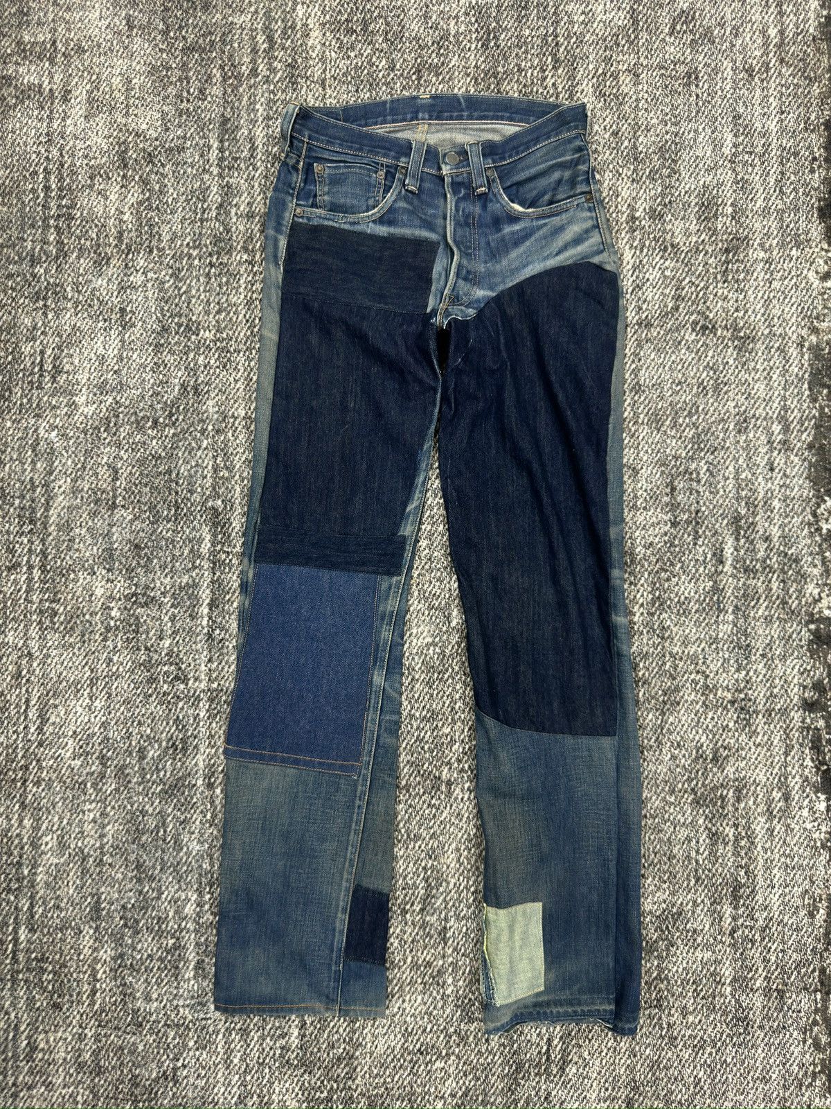 Levi's × Levi's Vintage Clothing Vintage Levis Redline Selvedge Custom Repaired Sashiko Boro Size US 30 / EU 46 - 1 Thumbnail
