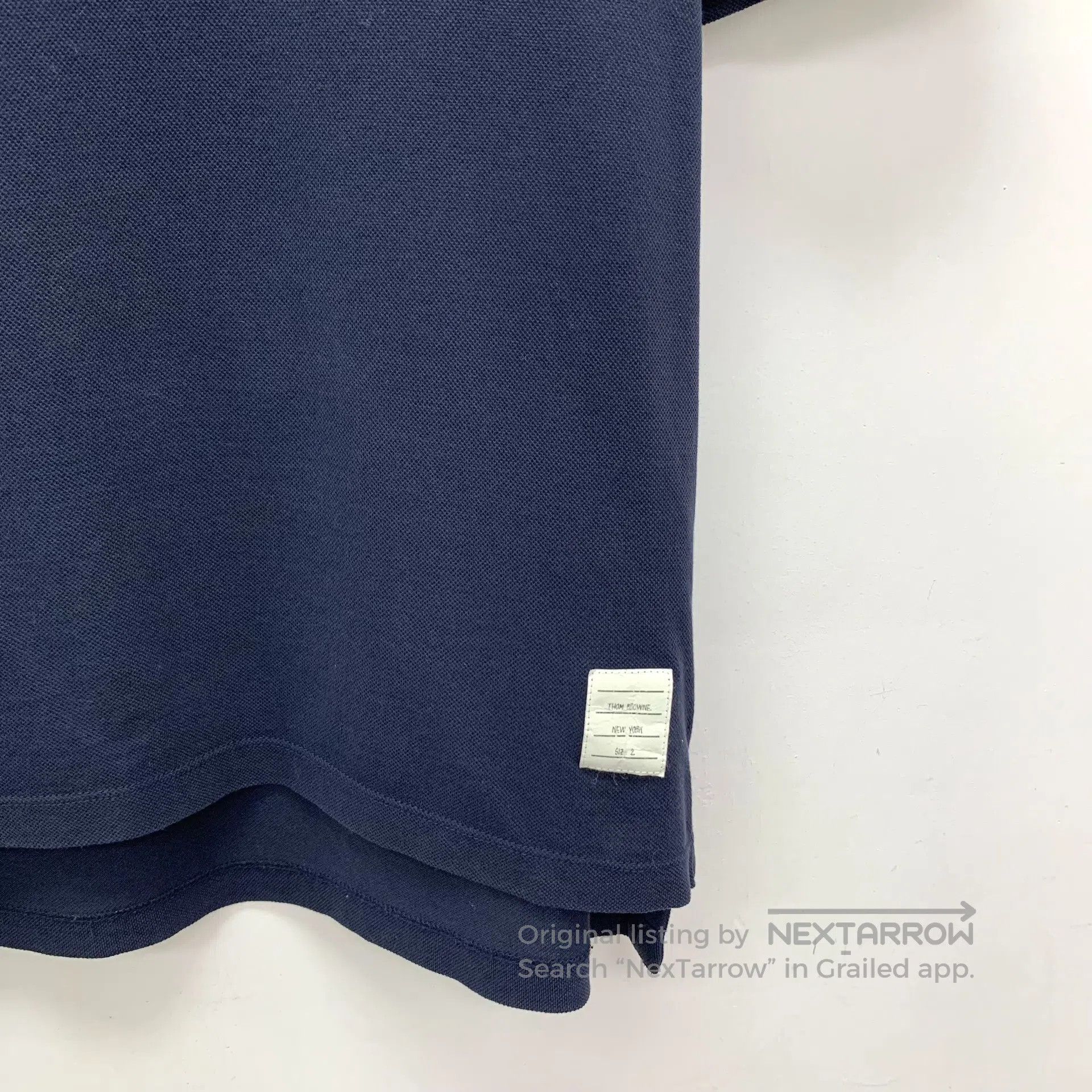 Thom Browne Thom Browne Navy Blue Striped Cotton Round Neck Short Slee Size US M / EU 48-50 / 2 - 4 Thumbnail