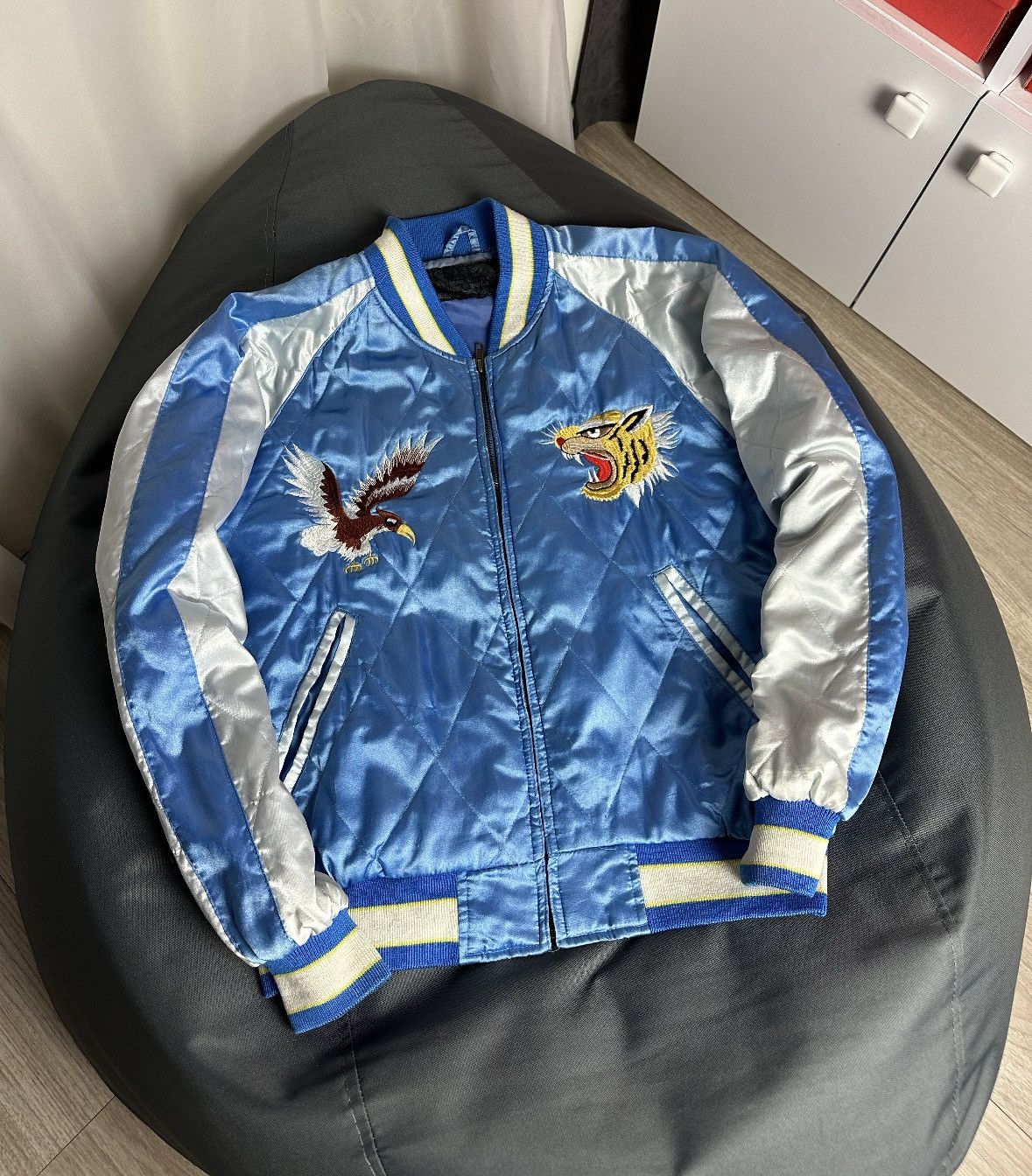Japanese Brand × Vintage RARE Jungle Storm jacket Japan sukajan fukuoka dragon bomber Size US M / EU 48-50 / 2 - 3 Thumbnail