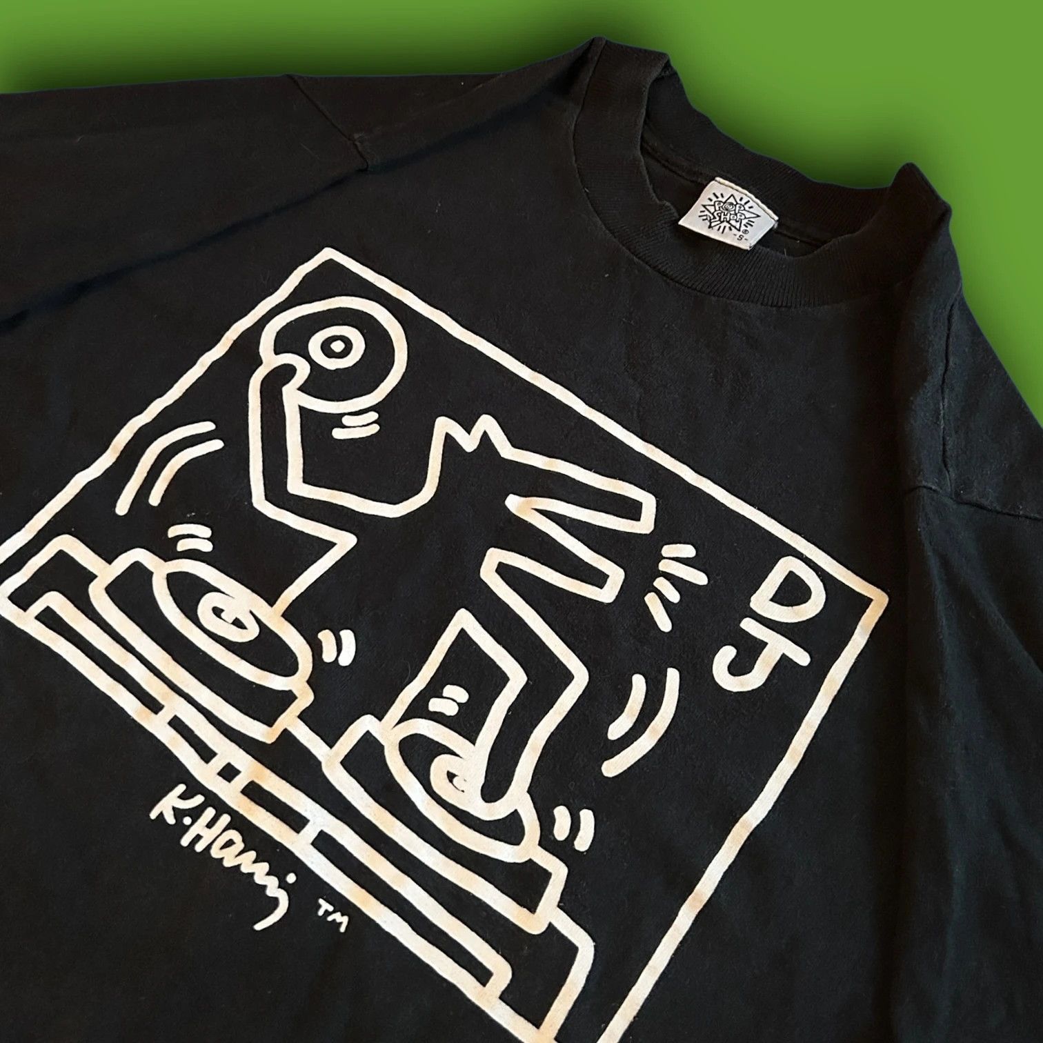 Keith Haring Vintage 90s Keith Haring Pop Shop T Shirt Size US S / EU 44-46 / 1 - 2 Thumbnail